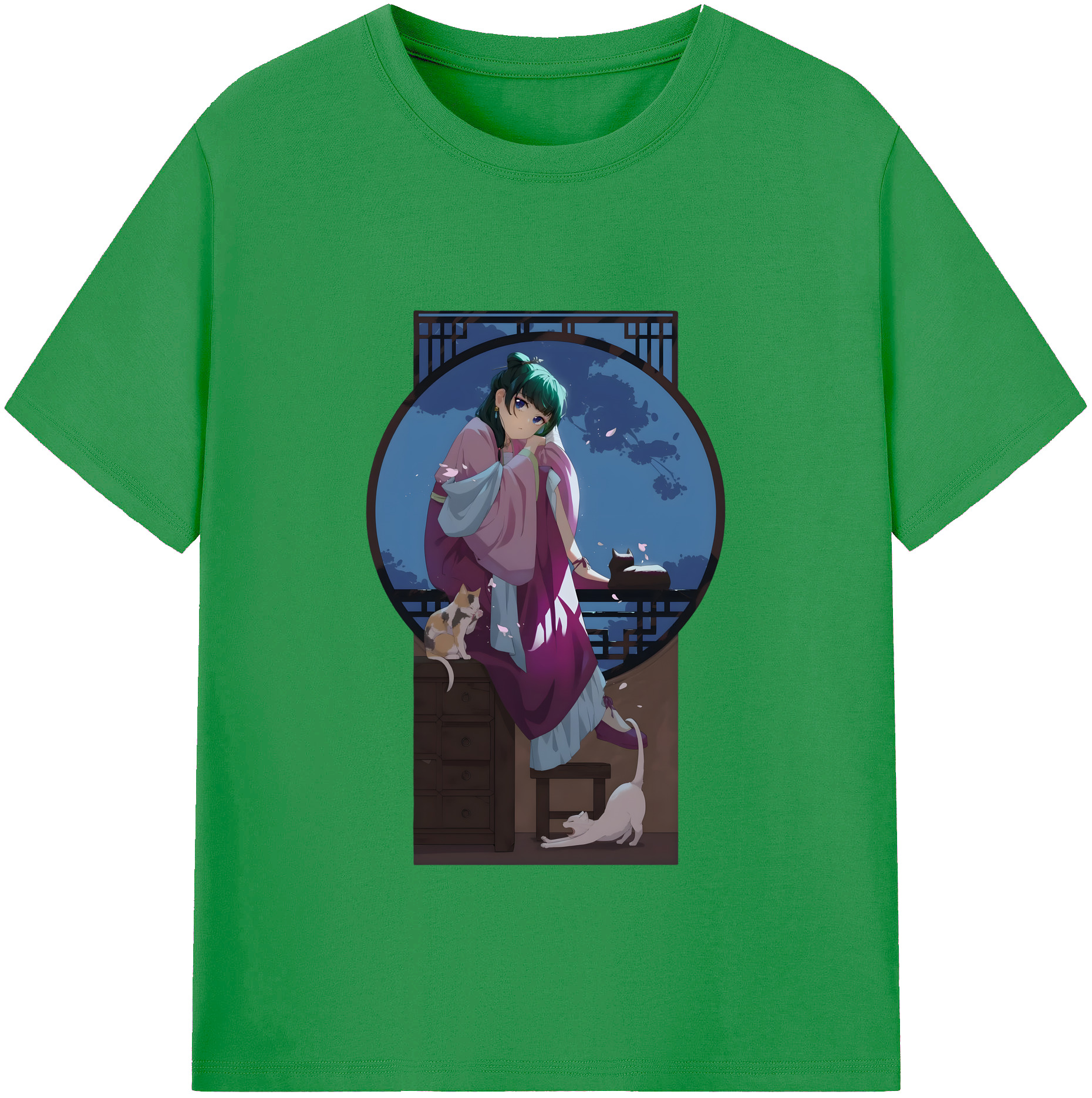 （画像用） 薬屋のひとりごと The Apothecary Diaries レディースカジュアルプリントTシャツ（綿100％）