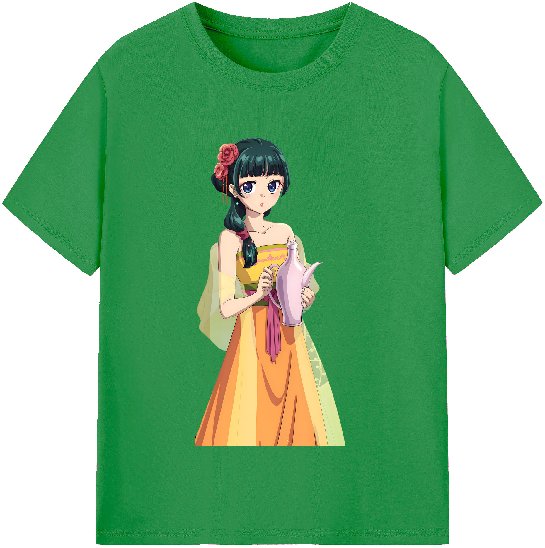 （画像用） 薬屋のひとりごと The Apothecary Diaries レディースカジュアルプリントTシャツ（綿100％）