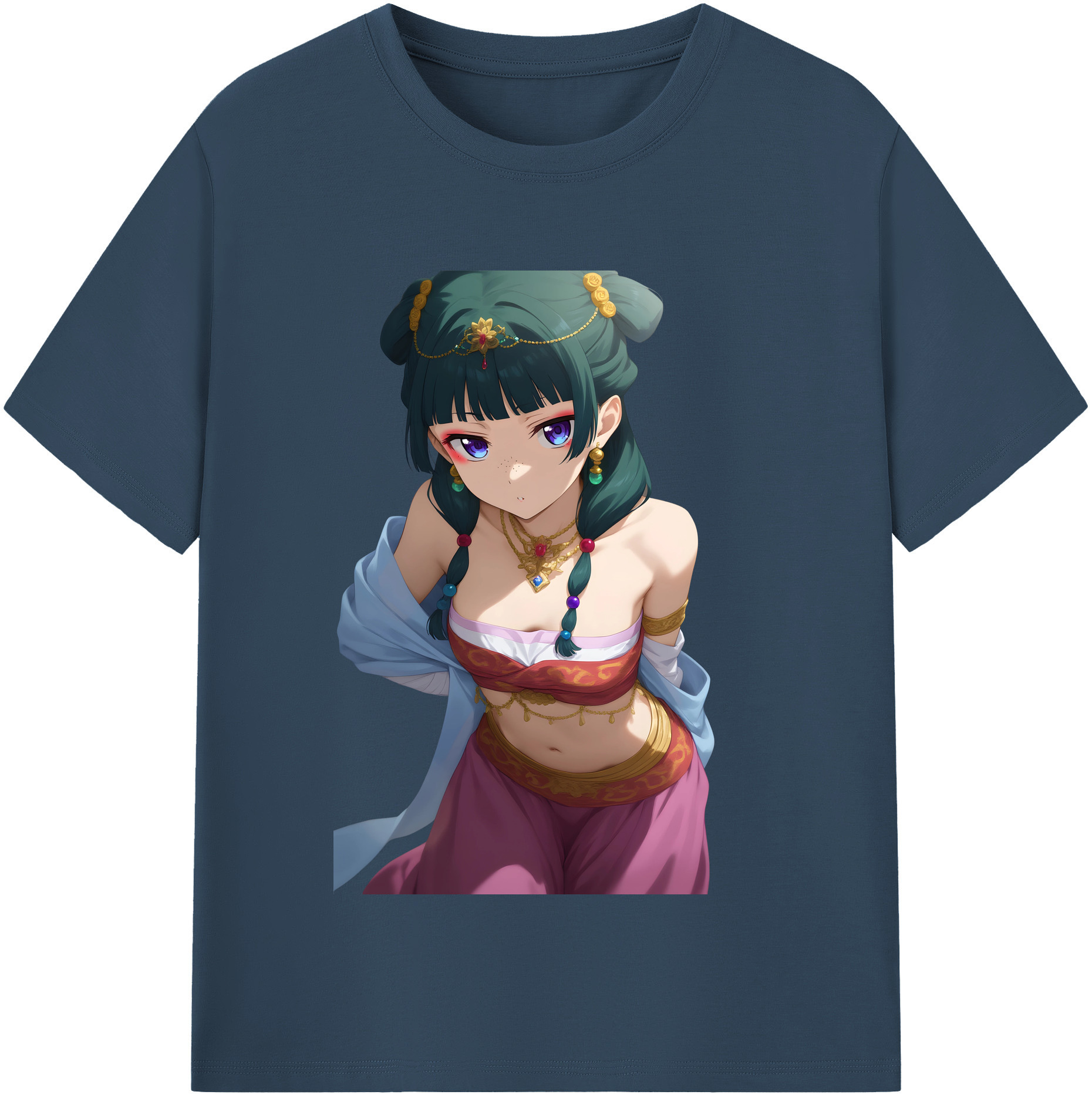 （画像用） 薬屋のひとりごと The Apothecary Diaries レディースカジュアルプリントTシャツ（綿100％）