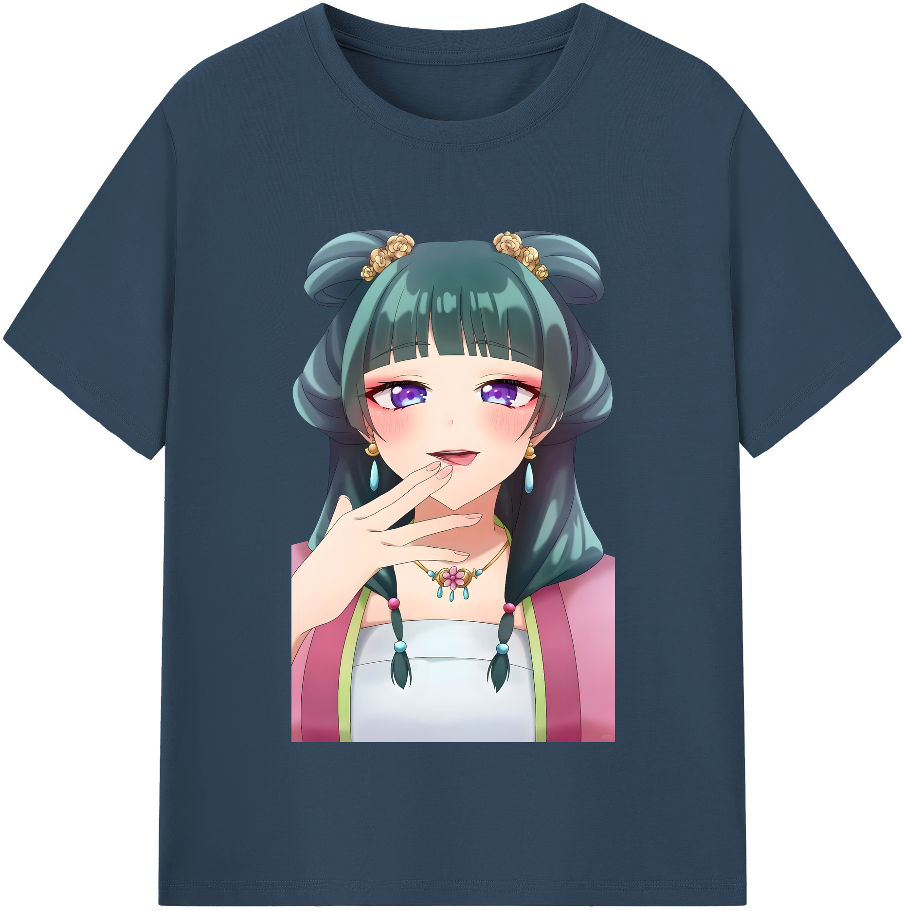 （画像用） 薬屋のひとりごと The Apothecary Diaries レディースカジュアルプリントTシャツ（綿100％）