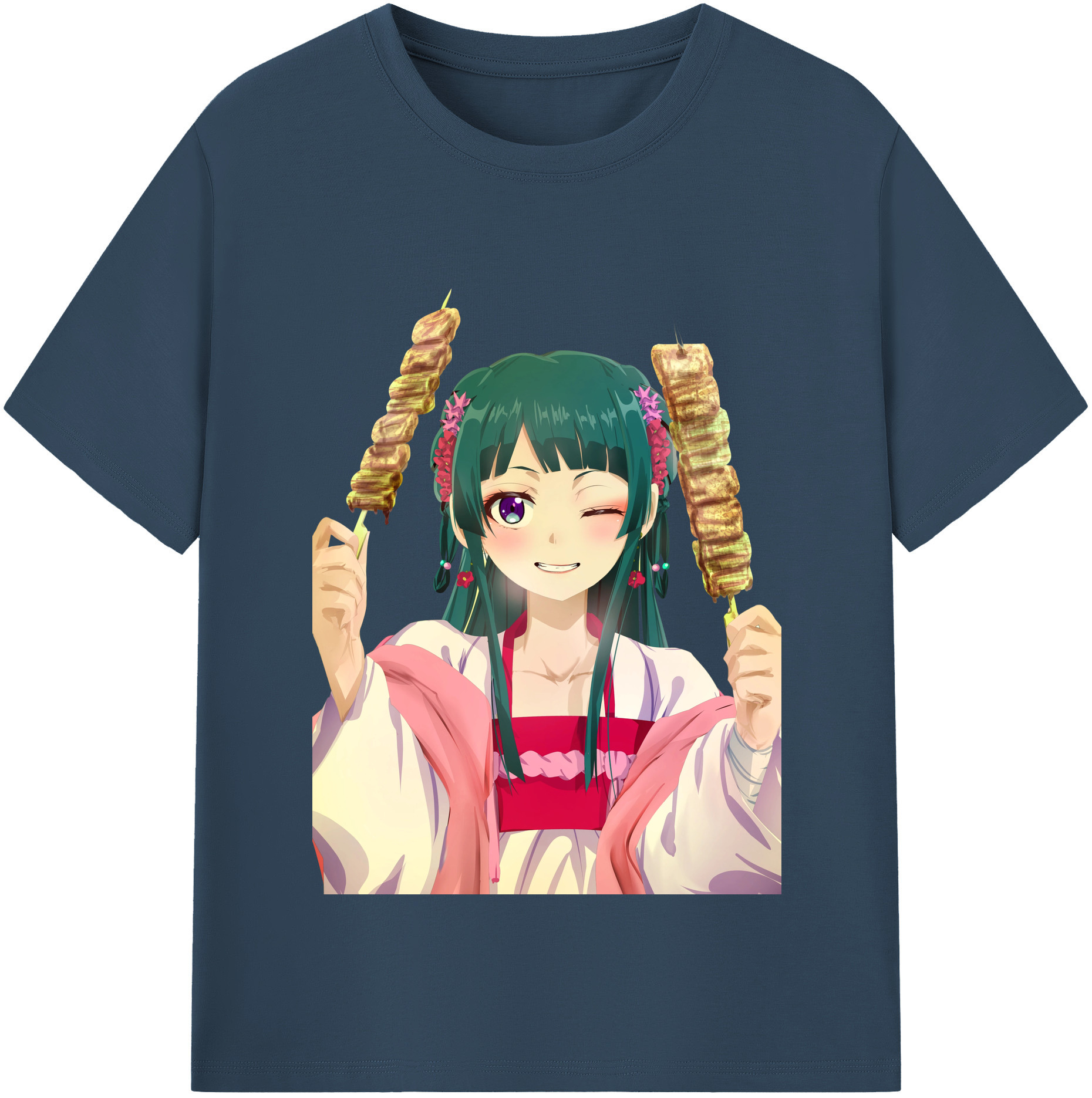 （画像用） 薬屋のひとりごと The Apothecary Diaries レディースカジュアルプリントTシャツ（綿100％）