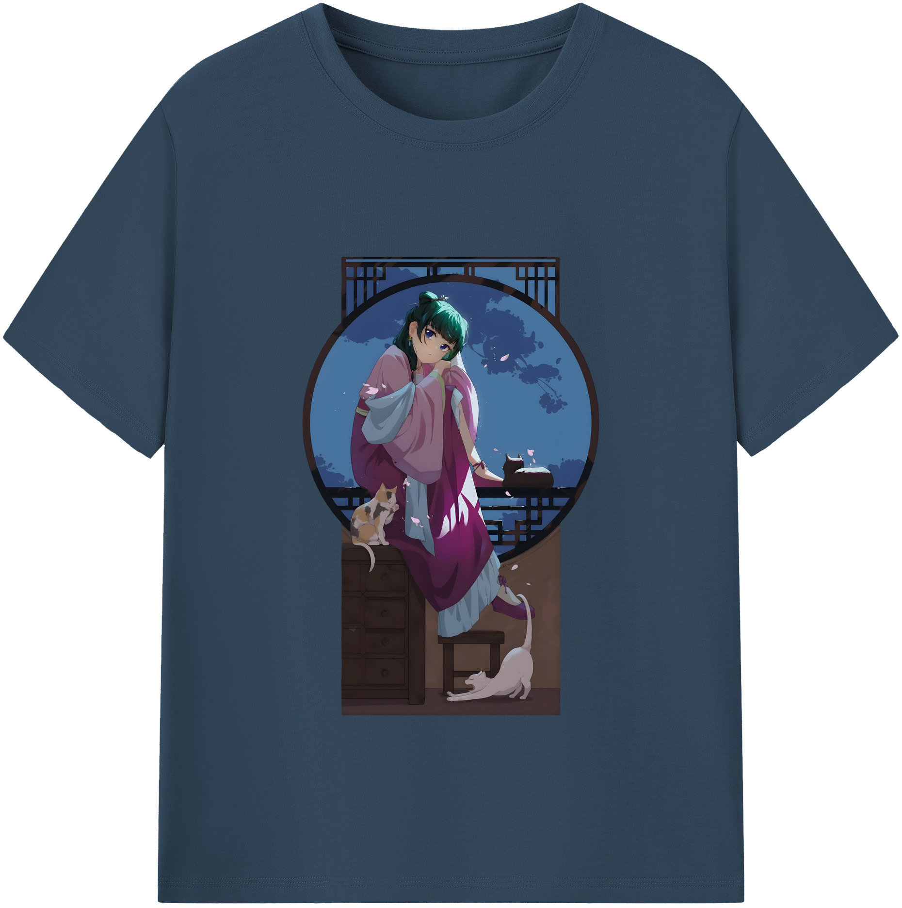 （画像用） 薬屋のひとりごと The Apothecary Diaries レディースカジュアルプリントTシャツ（綿100％）