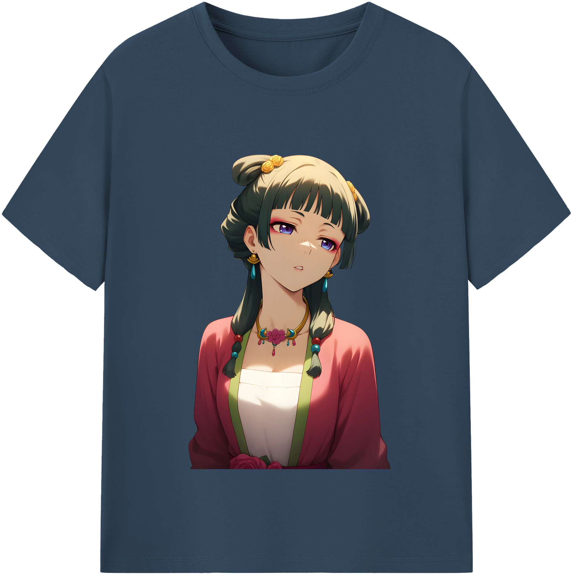 （画像用） 薬屋のひとりごと The Apothecary Diaries レディースカジュアルプリントTシャツ（綿100％）