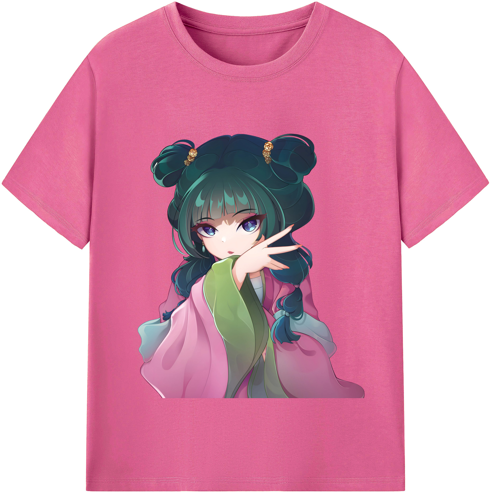 （画像用） 薬屋のひとりごと The Apothecary Diaries レディースカジュアルプリントTシャツ（綿100％）