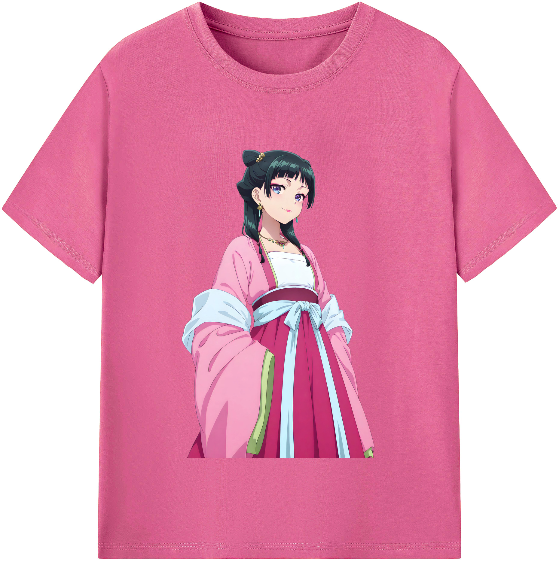 （画像用） 薬屋のひとりごと The Apothecary Diaries レディースカジュアルプリントTシャツ（綿100％）