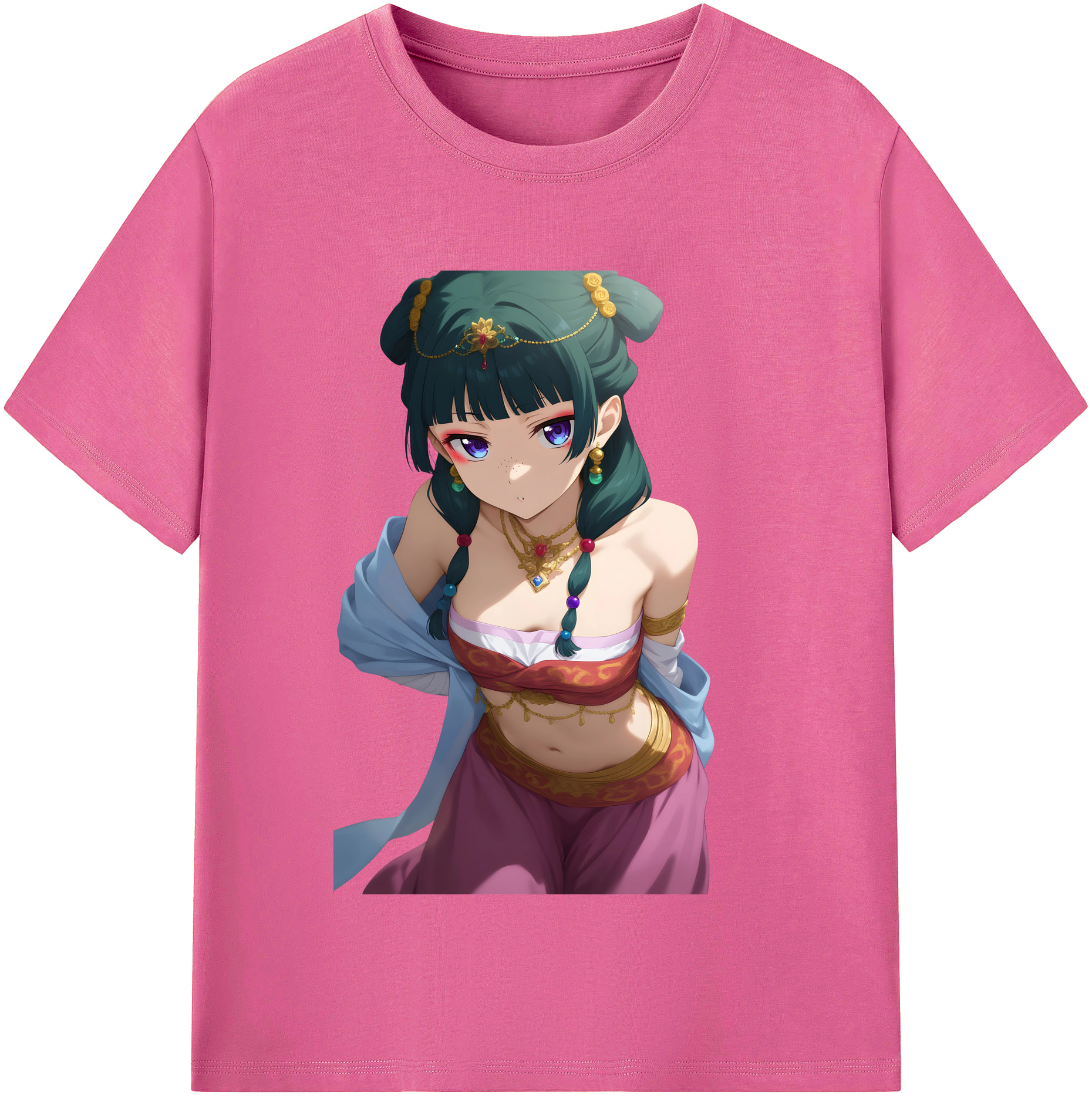 （画像用） 薬屋のひとりごと The Apothecary Diaries レディースカジュアルプリントTシャツ（綿100％）