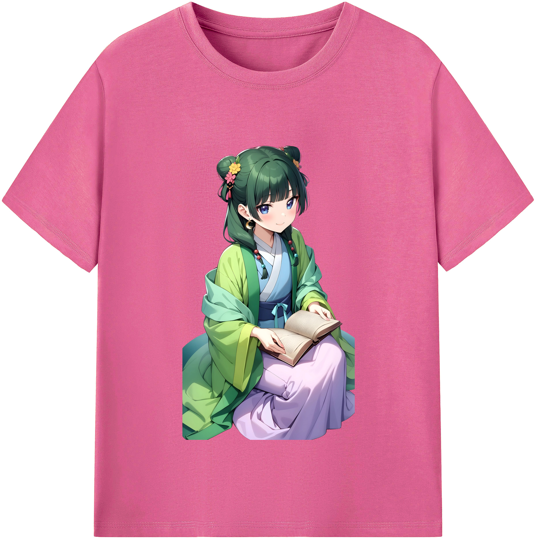 （画像用） 薬屋のひとりごと The Apothecary Diaries レディースカジュアルプリントTシャツ（綿100％）