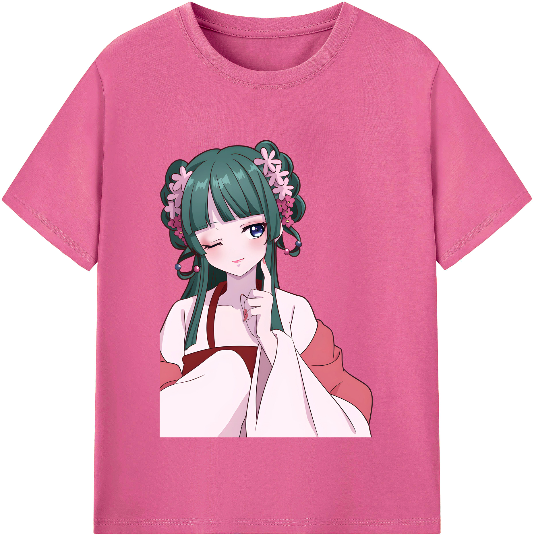 （画像用） 薬屋のひとりごと The Apothecary Diaries レディースカジュアルプリントTシャツ（綿100％）