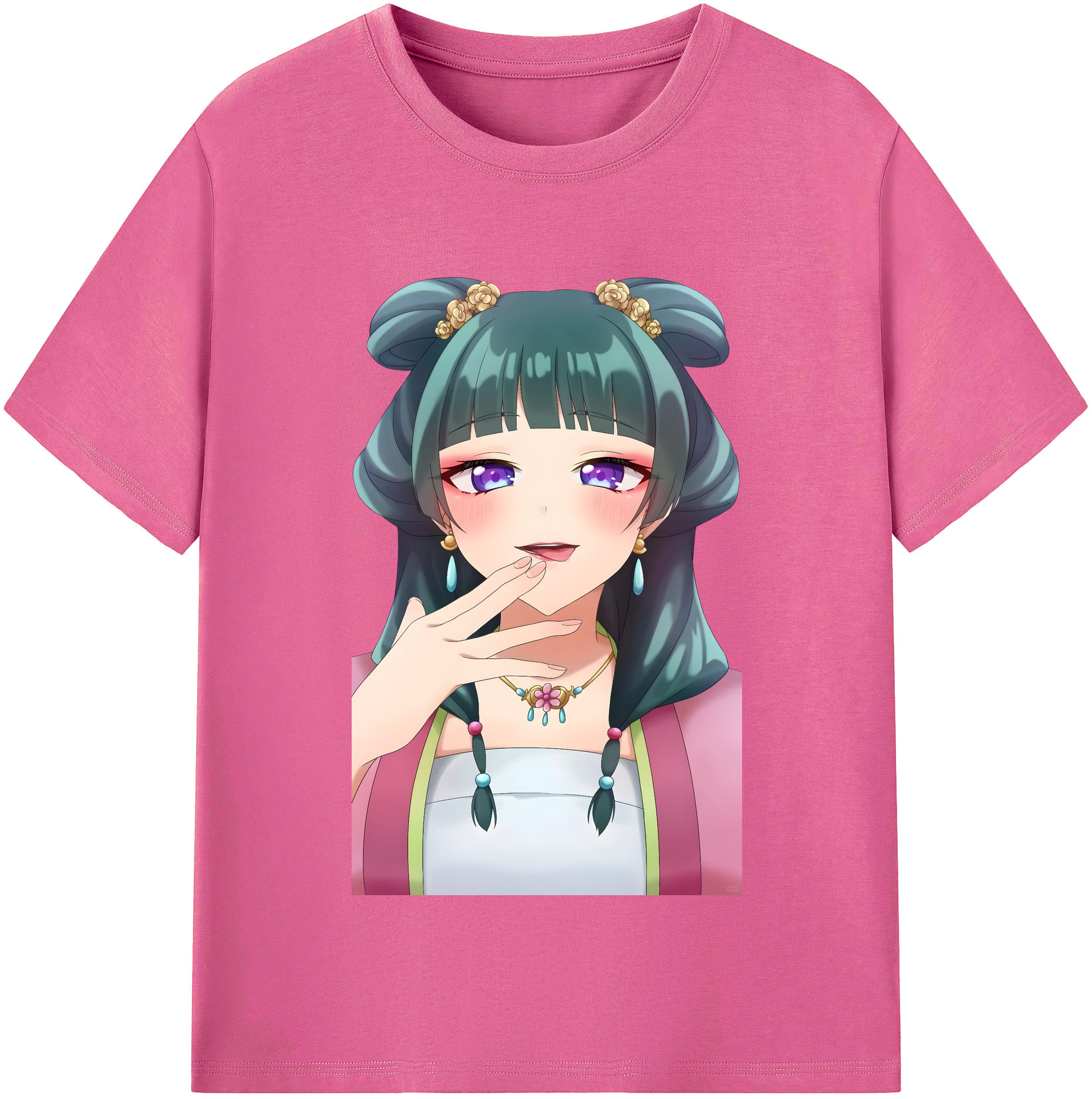 （画像用） 薬屋のひとりごと The Apothecary Diaries レディースカジュアルプリントTシャツ（綿100％）