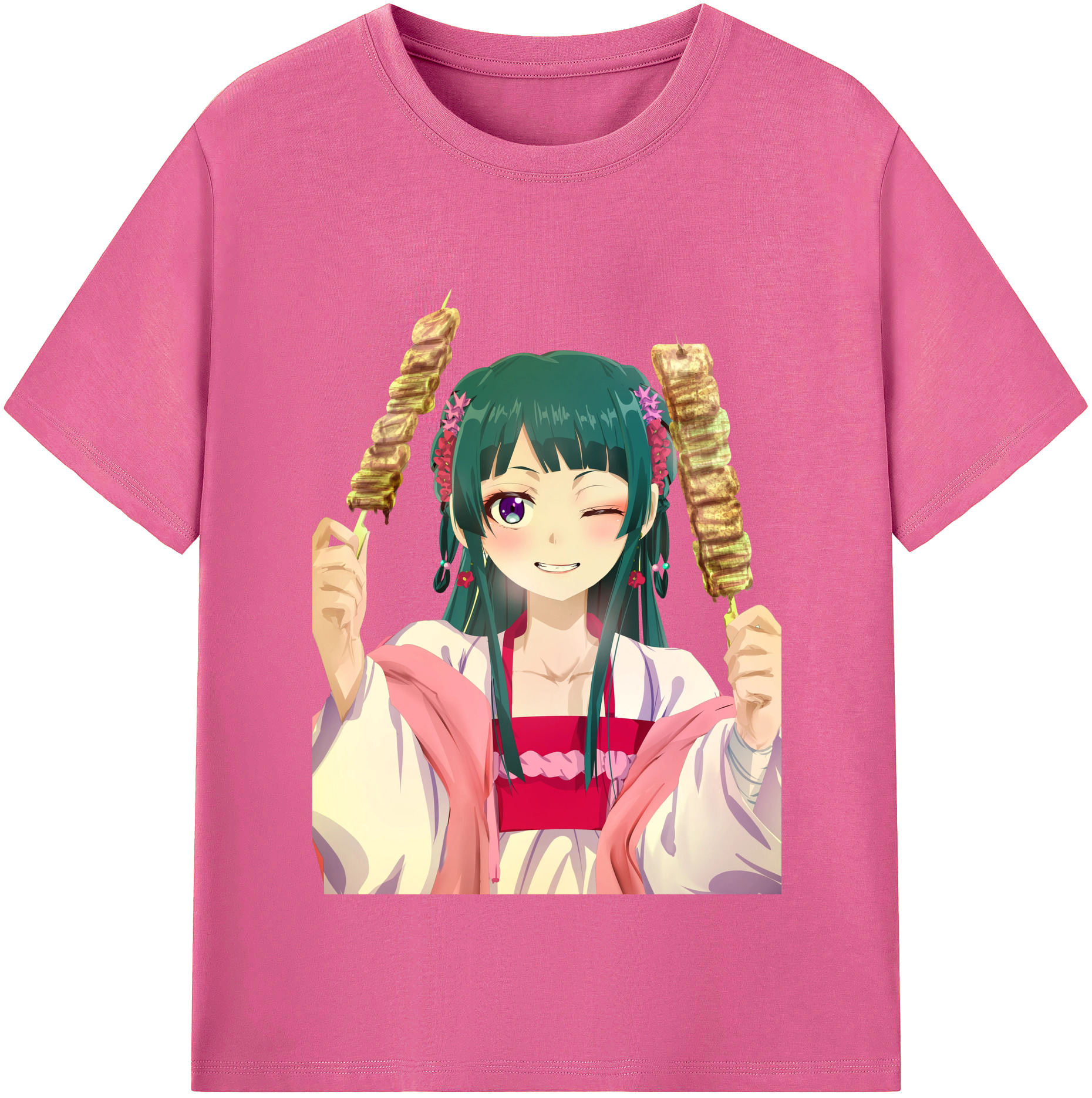 （画像用） 薬屋のひとりごと The Apothecary Diaries レディースカジュアルプリントTシャツ（綿100％）