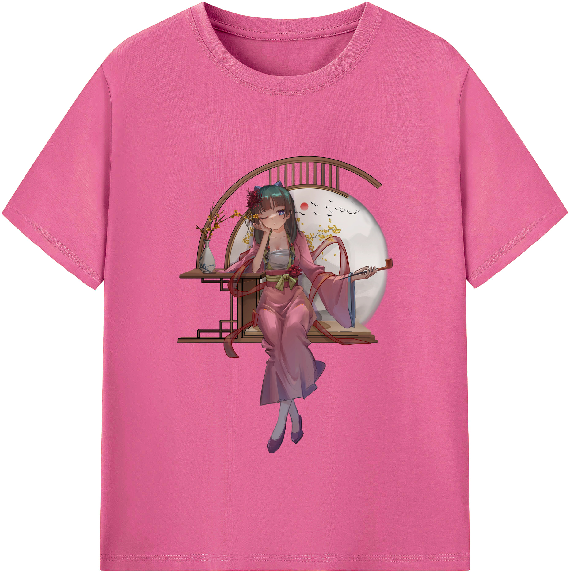 （画像用） 薬屋のひとりごと The Apothecary Diaries レディースカジュアルプリントTシャツ（綿100％）