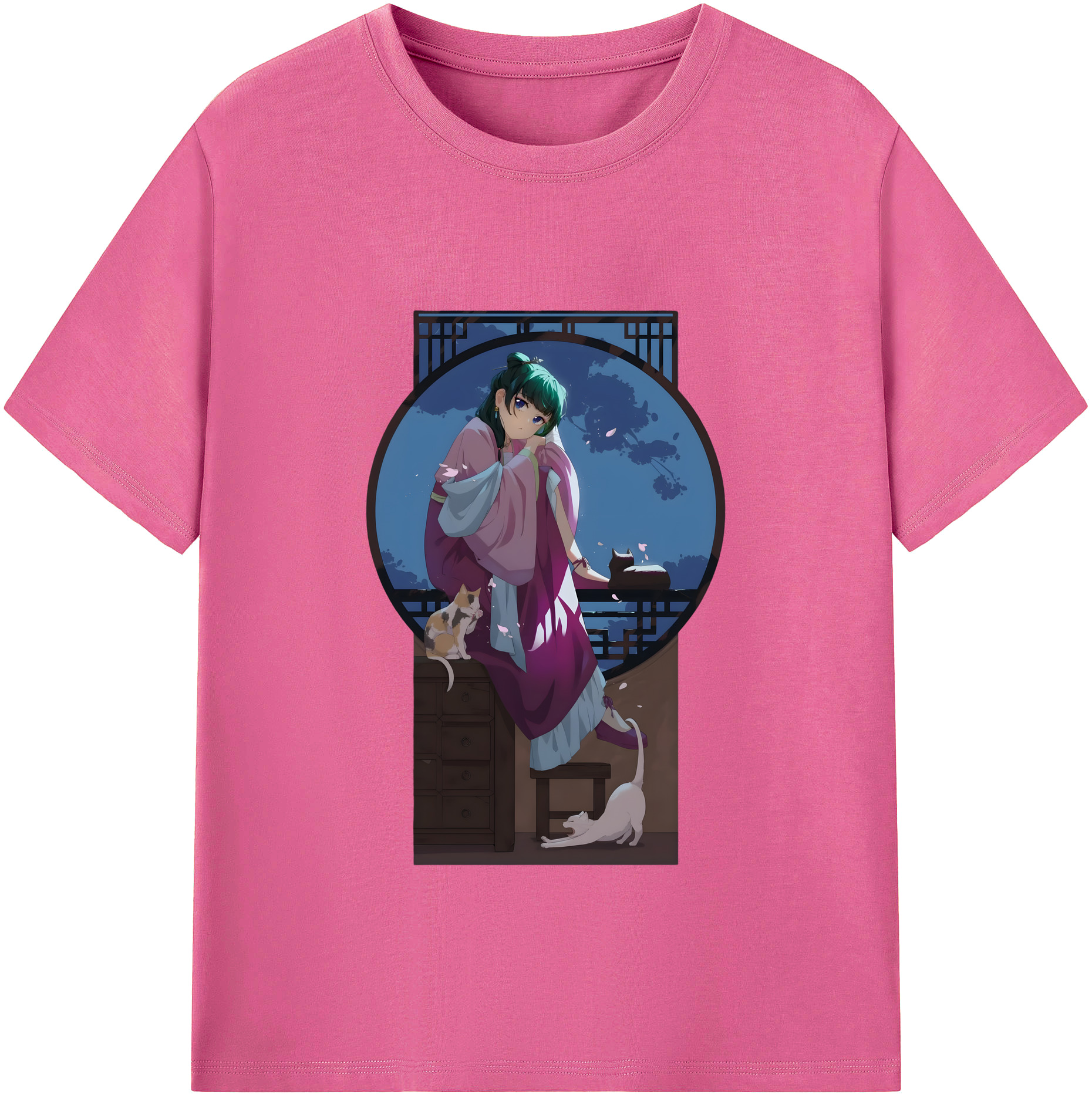 （画像用） 薬屋のひとりごと The Apothecary Diaries レディースカジュアルプリントTシャツ（綿100％）