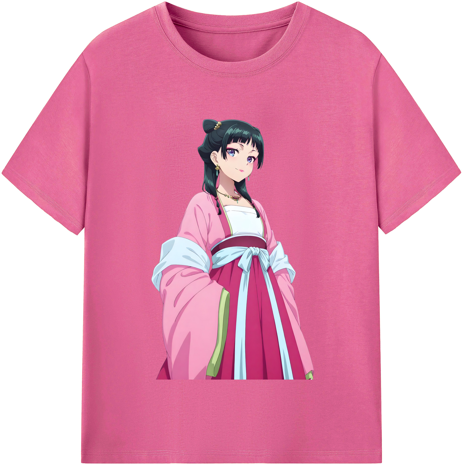 （画像用） 薬屋のひとりごと The Apothecary Diaries レディースカジュアルプリントTシャツ（綿100％）