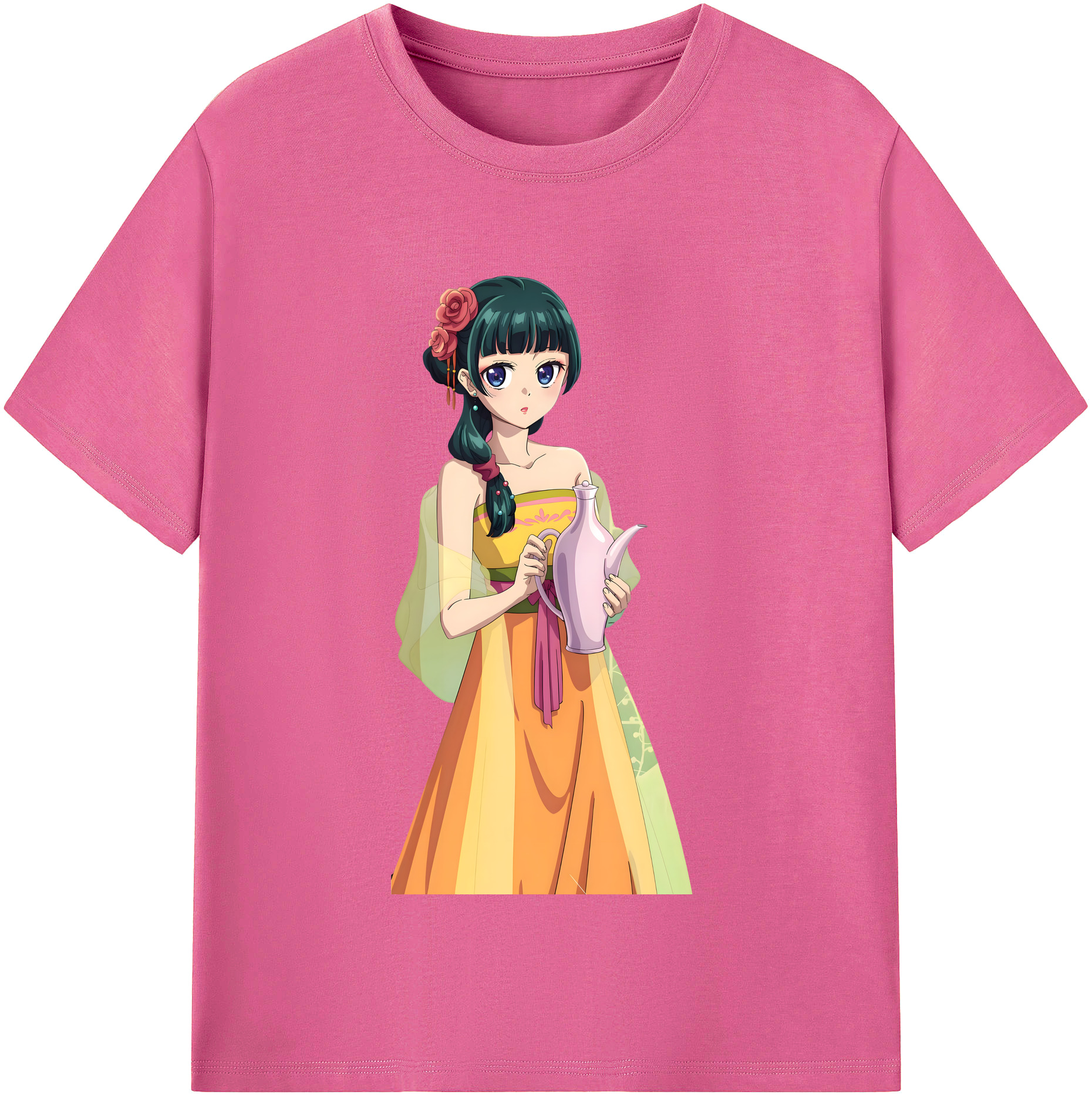 （画像用） 薬屋のひとりごと The Apothecary Diaries レディースカジュアルプリントTシャツ（綿100％）