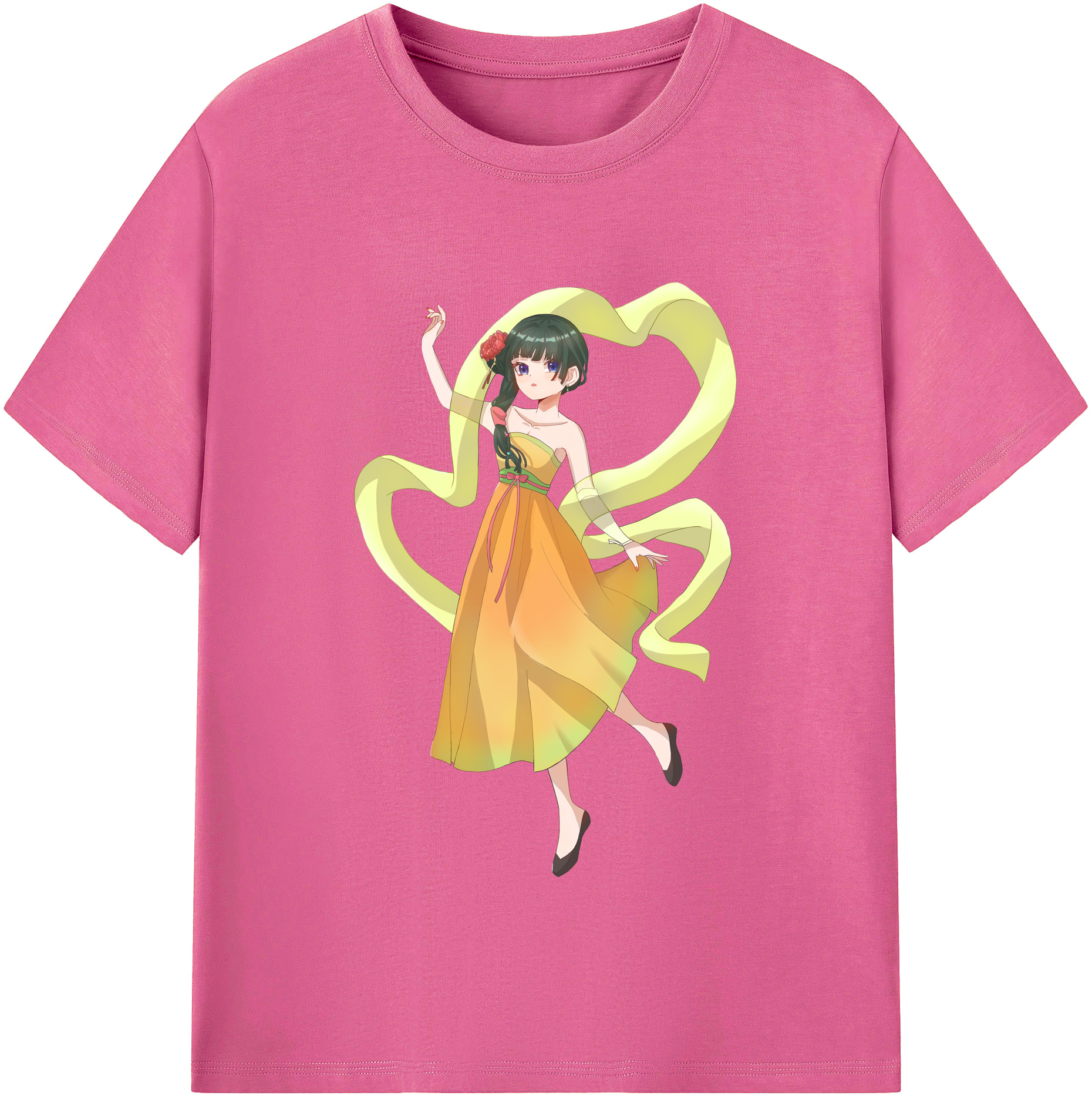 （画像用） 薬屋のひとりごと The Apothecary Diaries レディースカジュアルプリントTシャツ（綿100％）