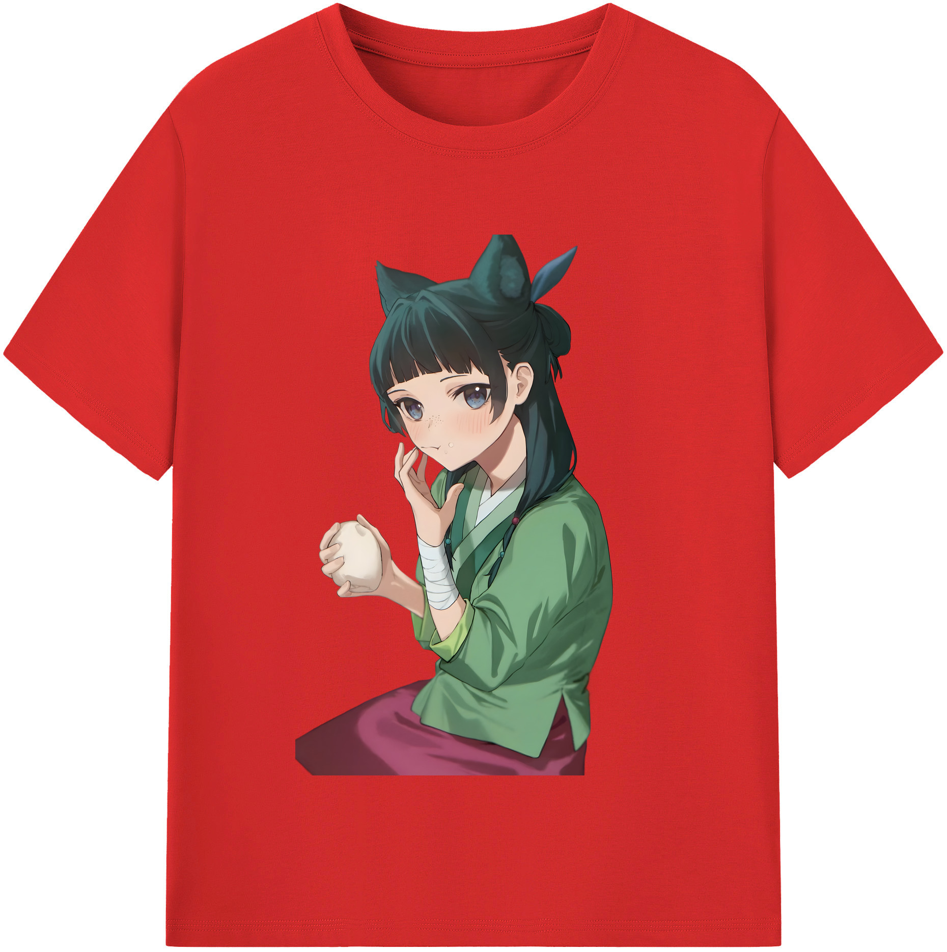 （画像用） 薬屋のひとりごと The Apothecary Diaries レディースカジュアルプリントTシャツ（綿100％）