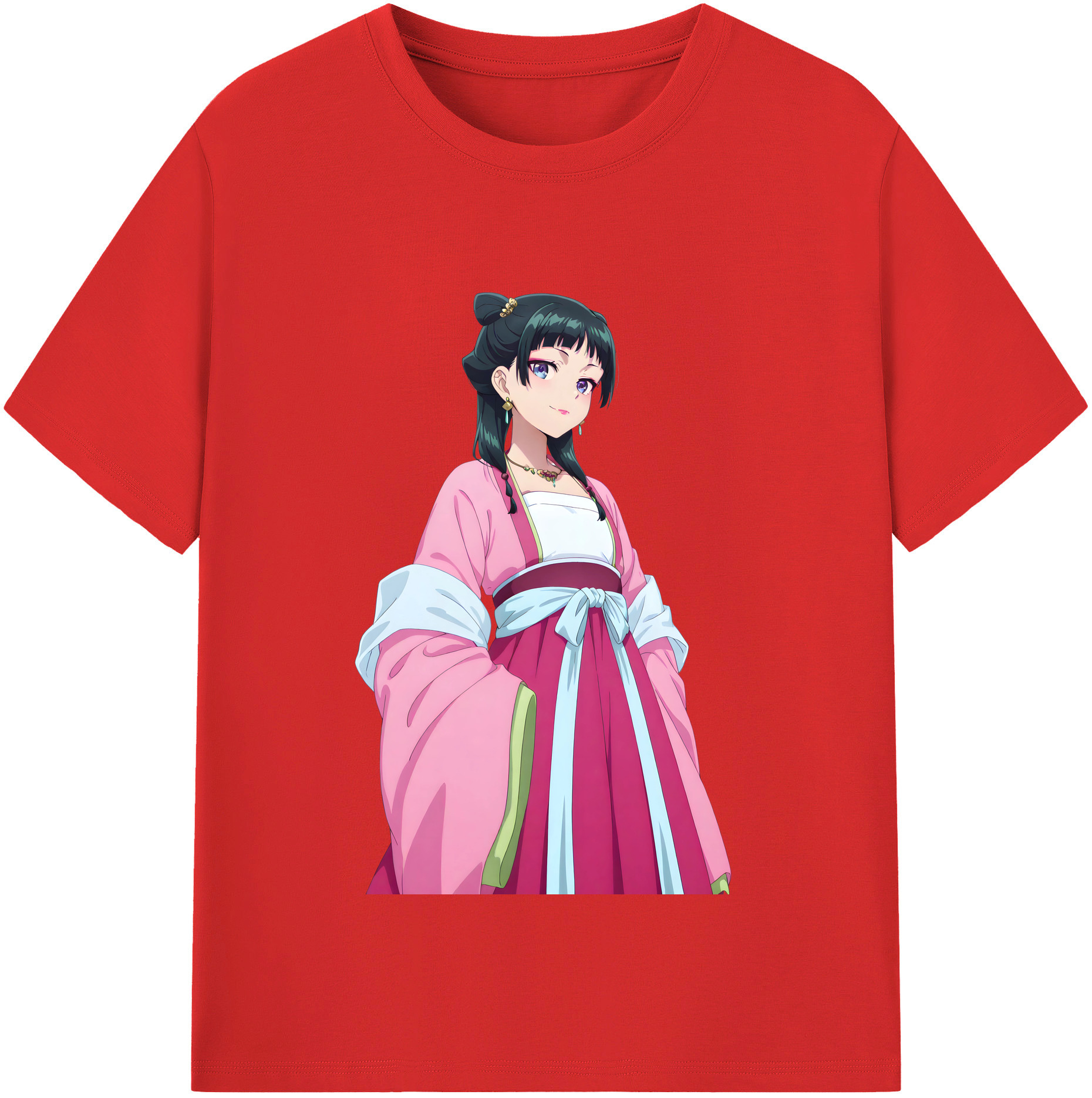 （画像用） 薬屋のひとりごと The Apothecary Diaries レディースカジュアルプリントTシャツ（綿100％）