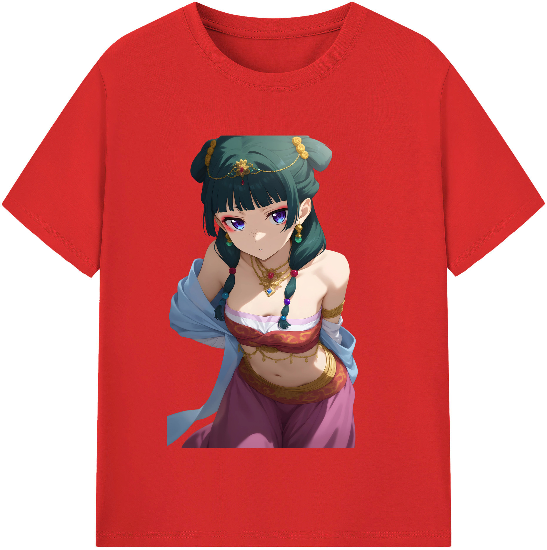 （画像用） 薬屋のひとりごと The Apothecary Diaries レディースカジュアルプリントTシャツ（綿100％）