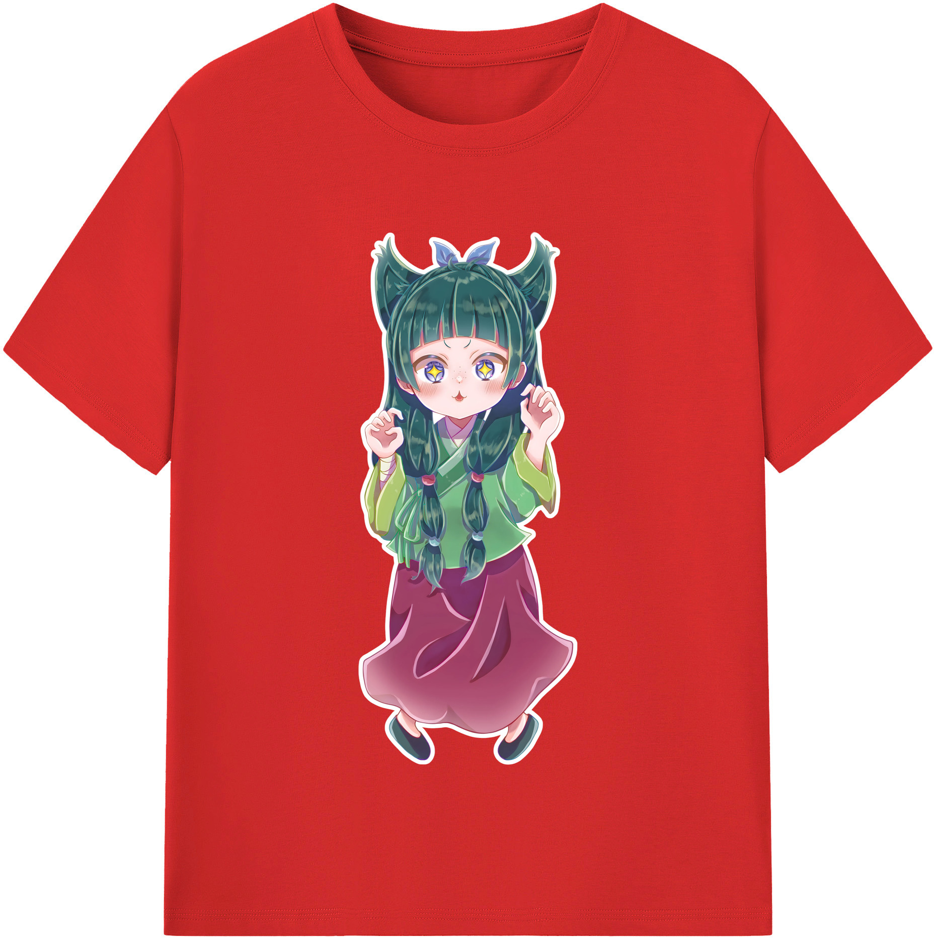 （画像用） 薬屋のひとりごと The Apothecary Diaries レディースカジュアルプリントTシャツ（綿100％）