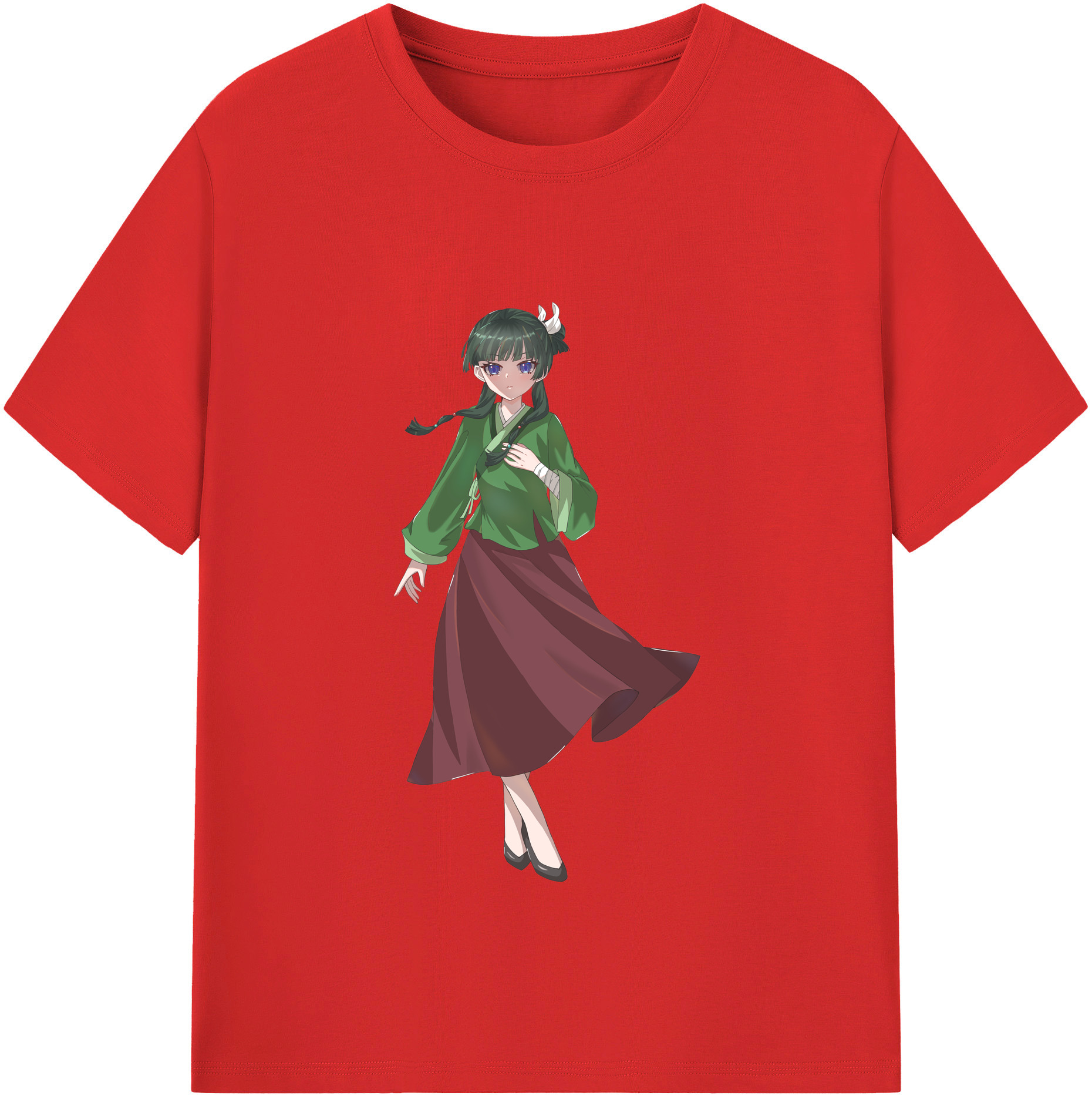 （画像用） 薬屋のひとりごと The Apothecary Diaries レディースカジュアルプリントTシャツ（綿100％）
