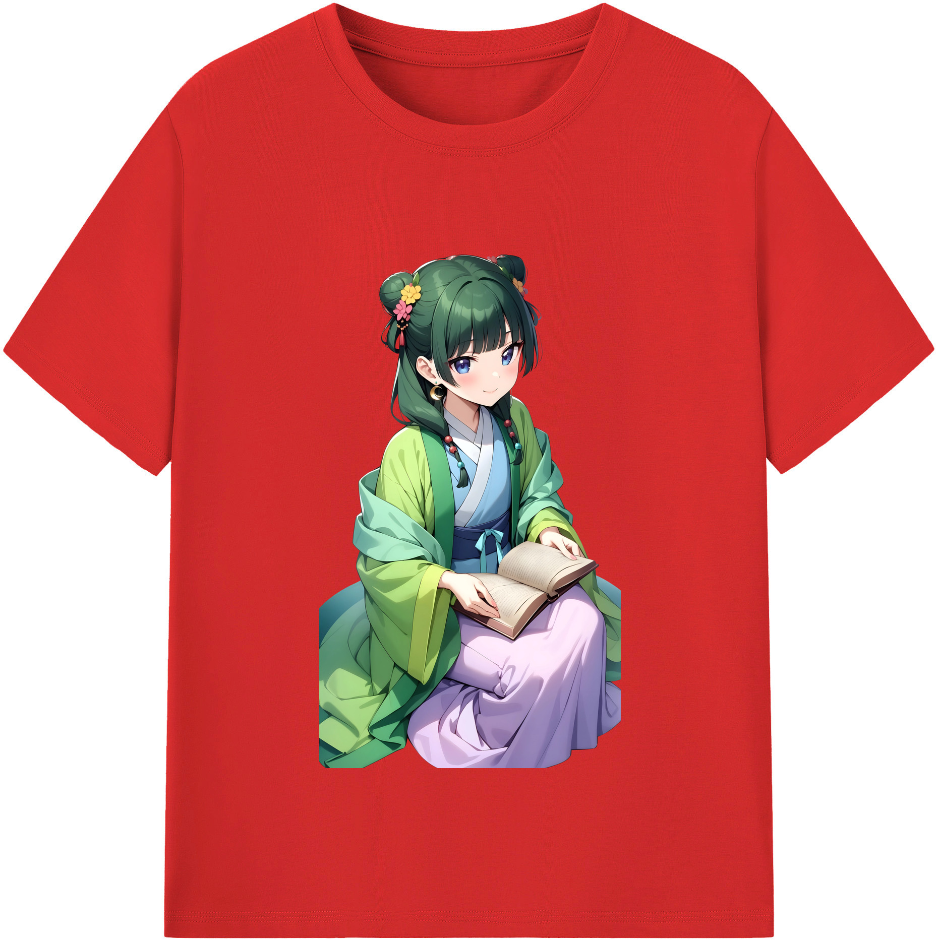 （画像用） 薬屋のひとりごと The Apothecary Diaries レディースカジュアルプリントTシャツ（綿100％）