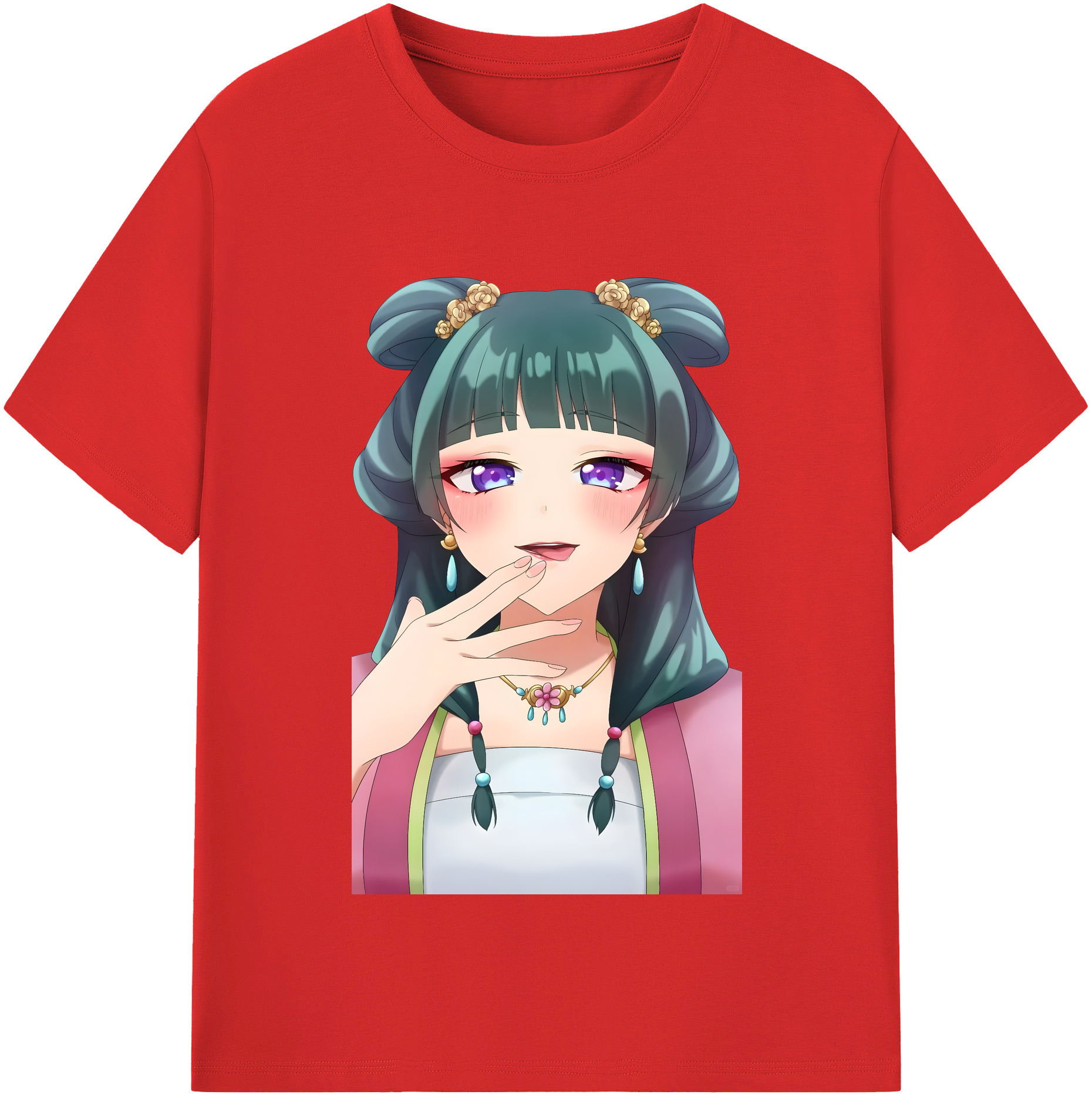 （画像用） 薬屋のひとりごと The Apothecary Diaries レディースカジュアルプリントTシャツ（綿100％）