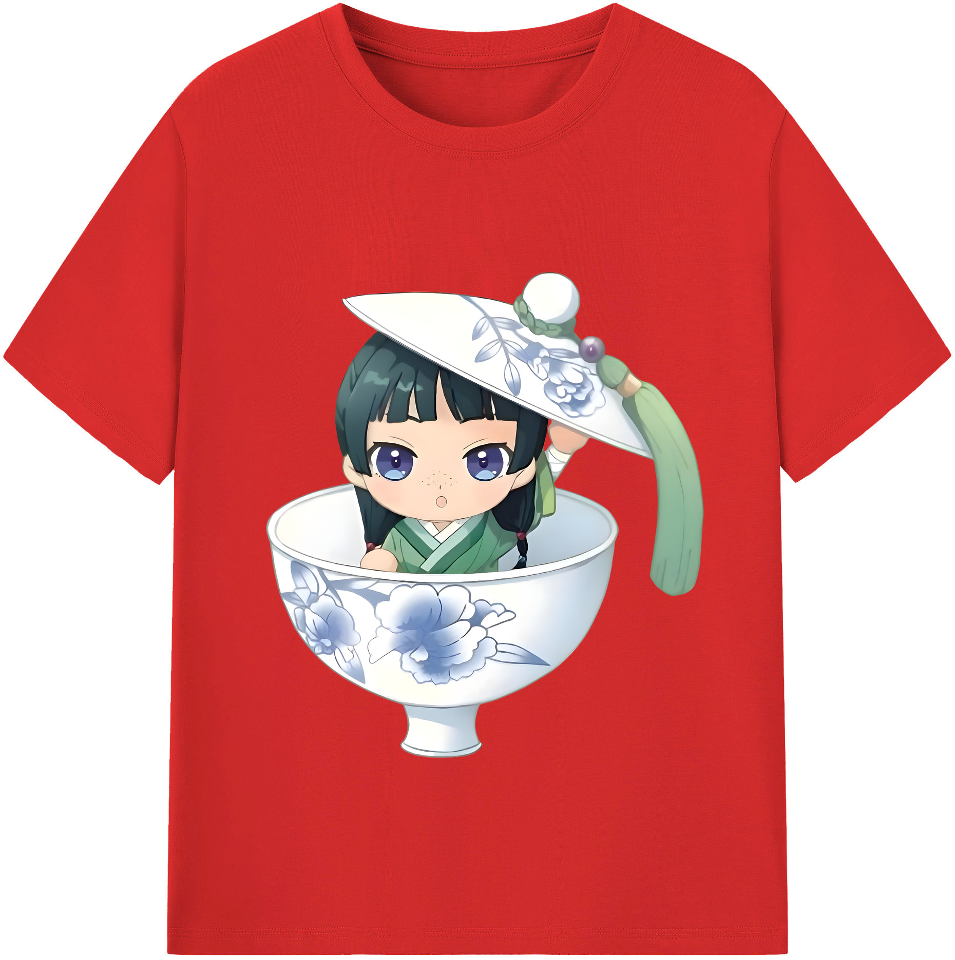 （画像用） 薬屋のひとりごと The Apothecary Diaries レディースカジュアルプリントTシャツ（綿100％）