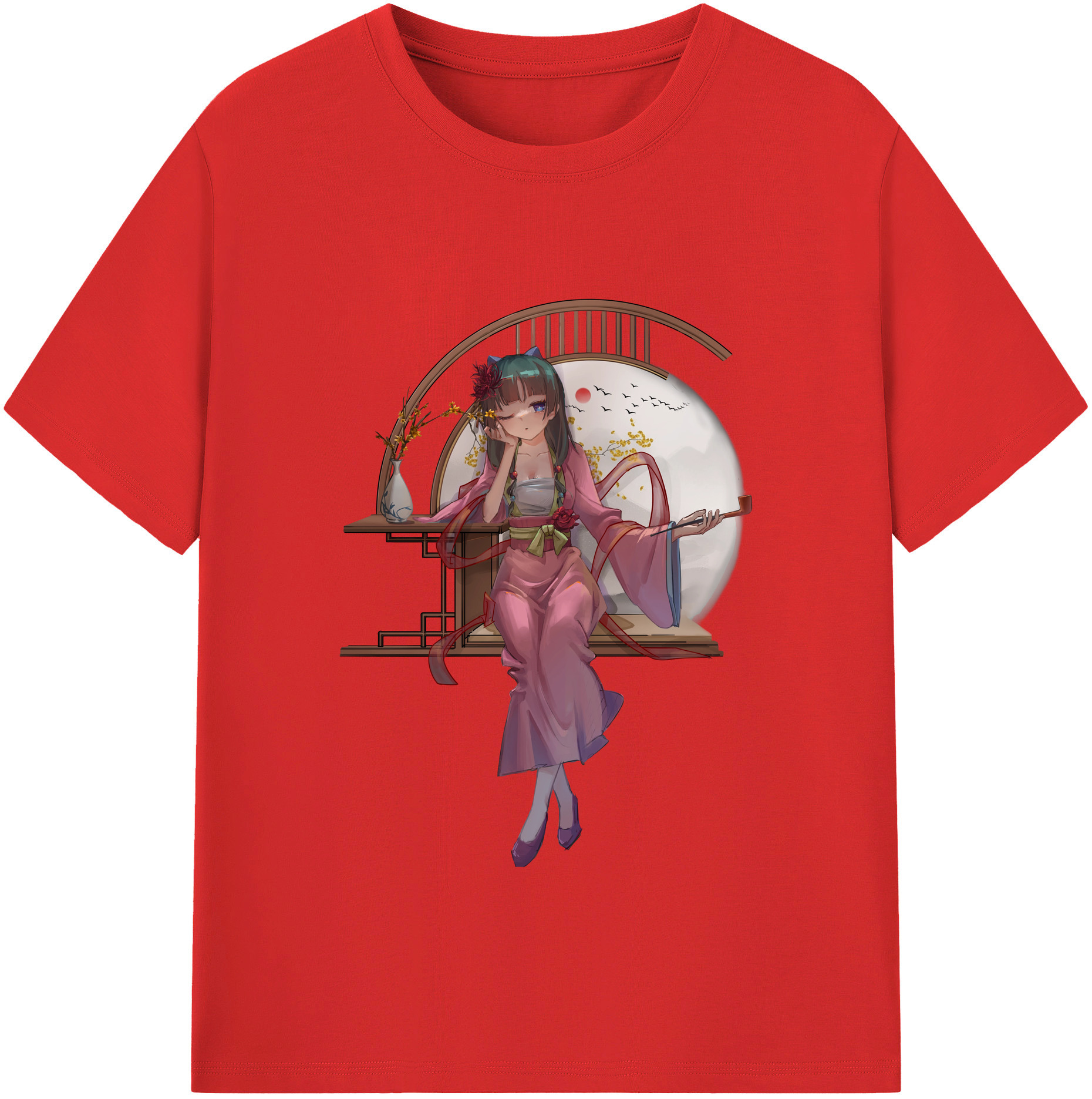 （画像用） 薬屋のひとりごと The Apothecary Diaries レディースカジュアルプリントTシャツ（綿100％）