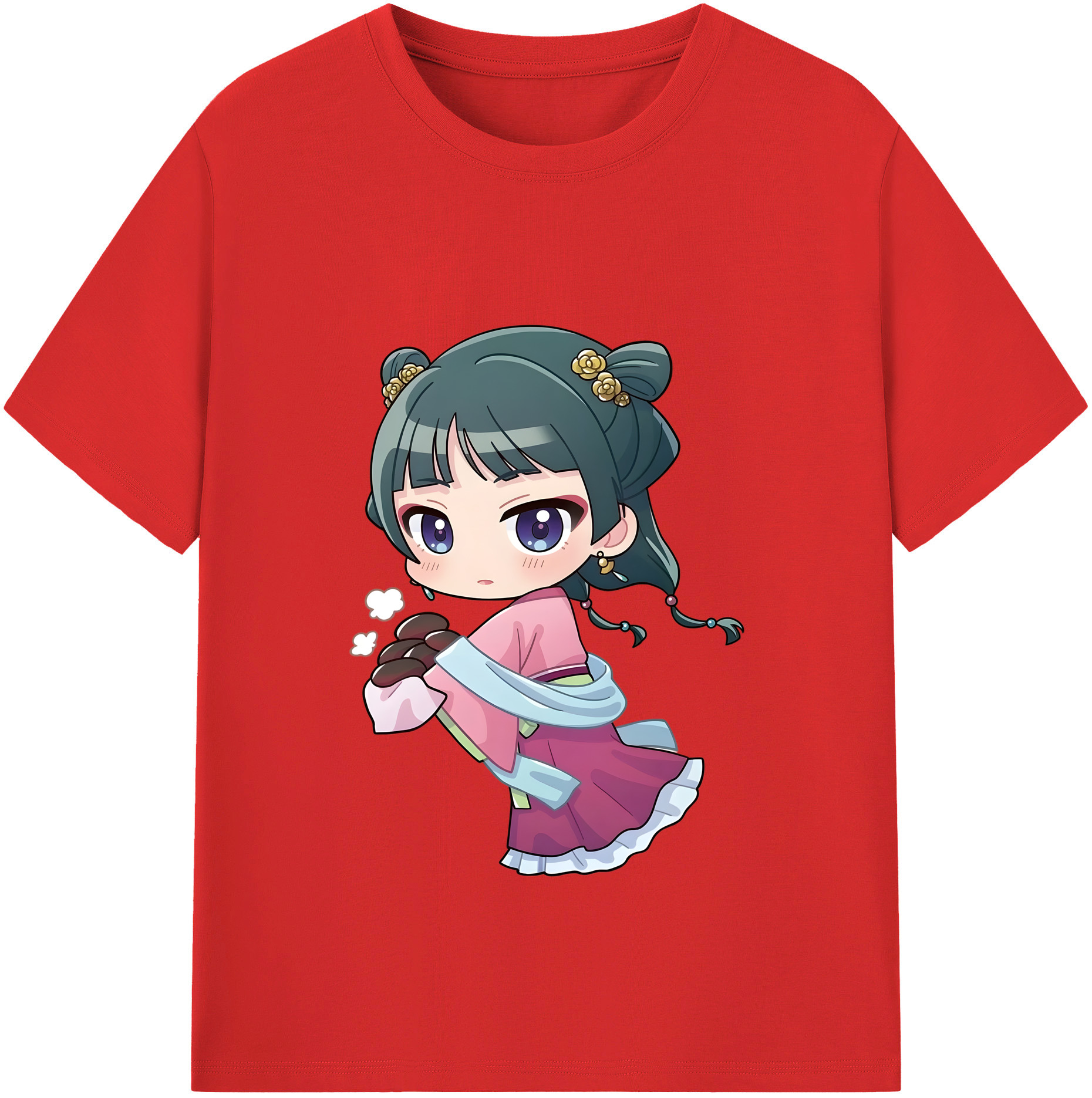 （画像用） 薬屋のひとりごと The Apothecary Diaries レディースカジュアルプリントTシャツ（綿100％）