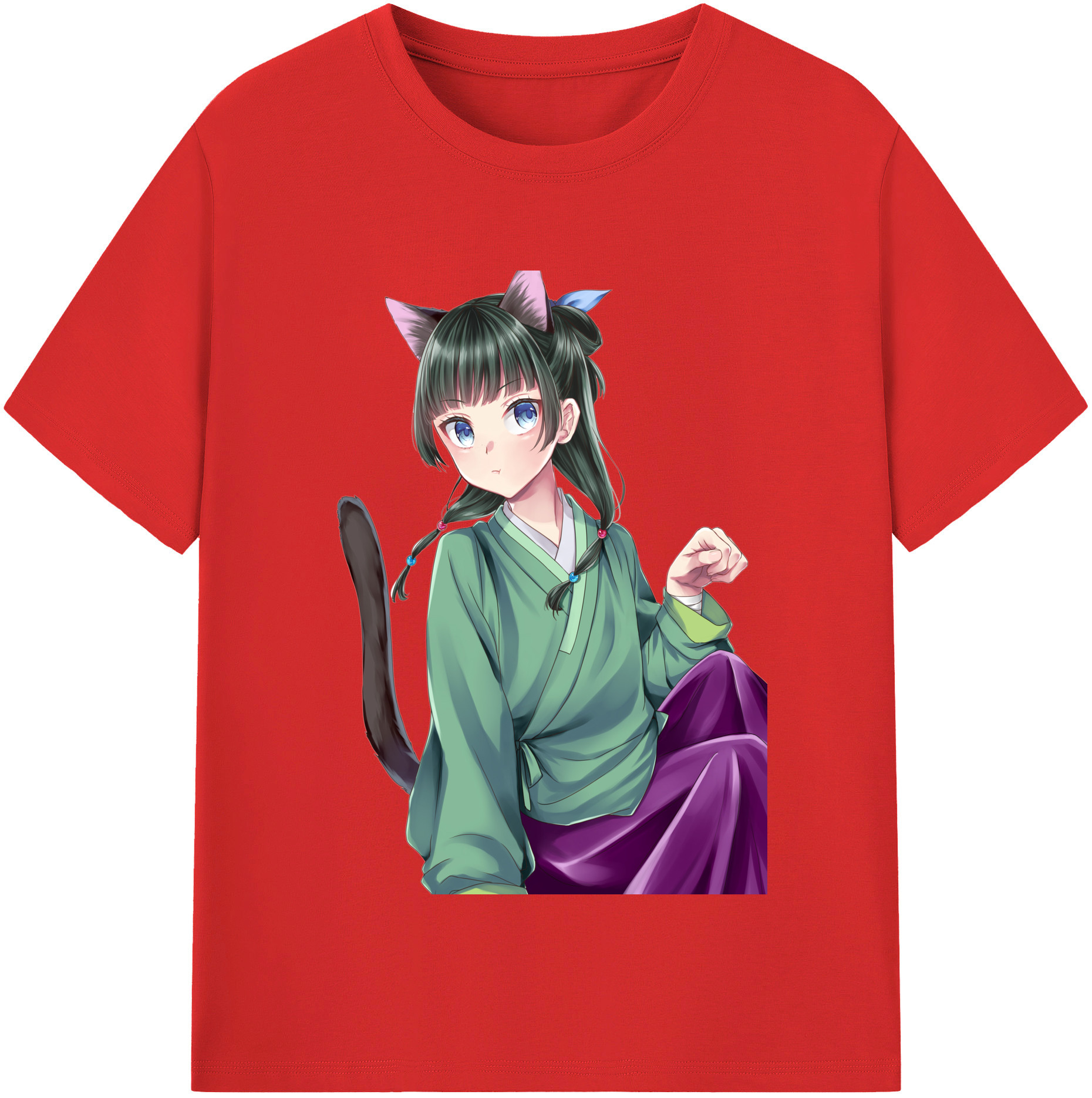 （画像用） 薬屋のひとりごと The Apothecary Diaries レディースカジュアルプリントTシャツ（綿100％）