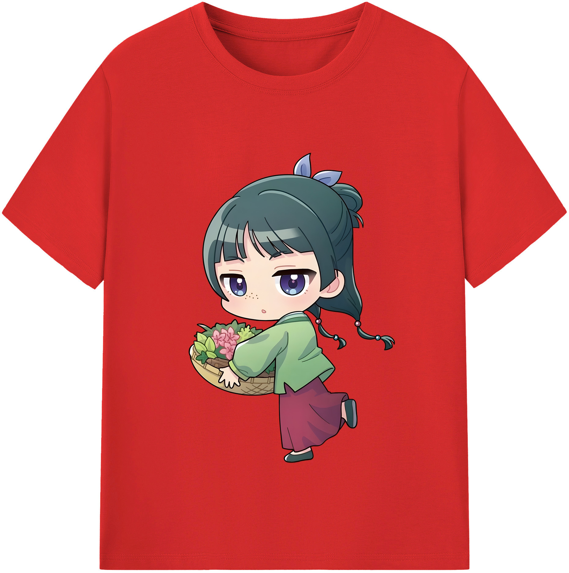 （画像用） 薬屋のひとりごと The Apothecary Diaries レディースカジュアルプリントTシャツ（綿100％）