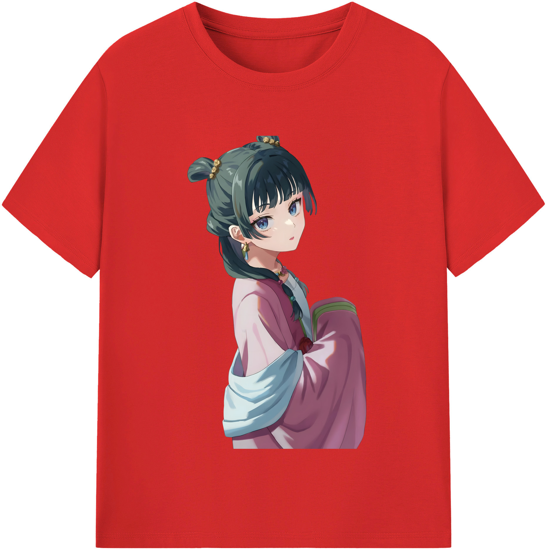 （画像用） 薬屋のひとりごと The Apothecary Diaries レディースカジュアルプリントTシャツ（綿100％）