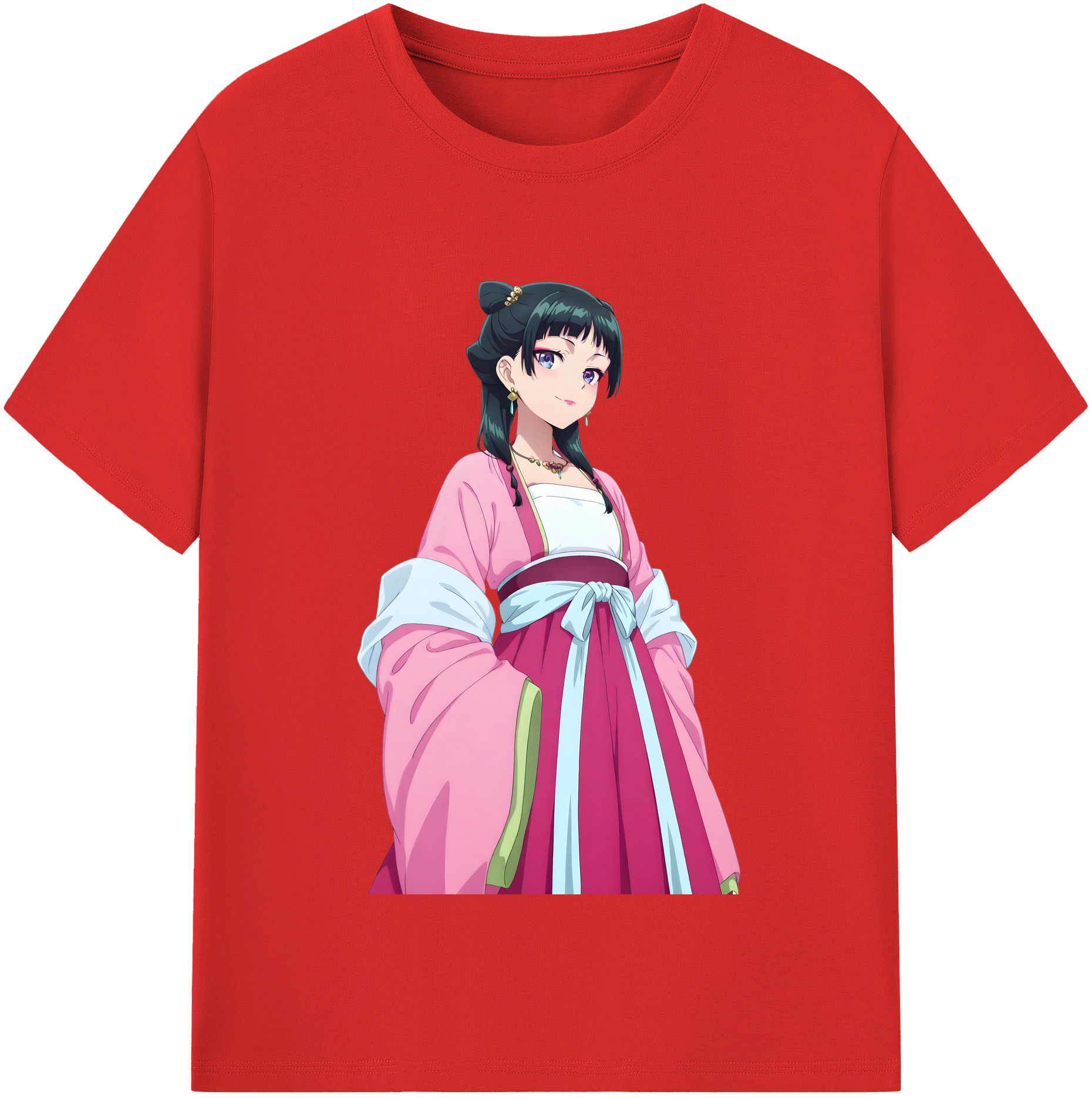 （画像用） 薬屋のひとりごと The Apothecary Diaries レディースカジュアルプリントTシャツ（綿100％）