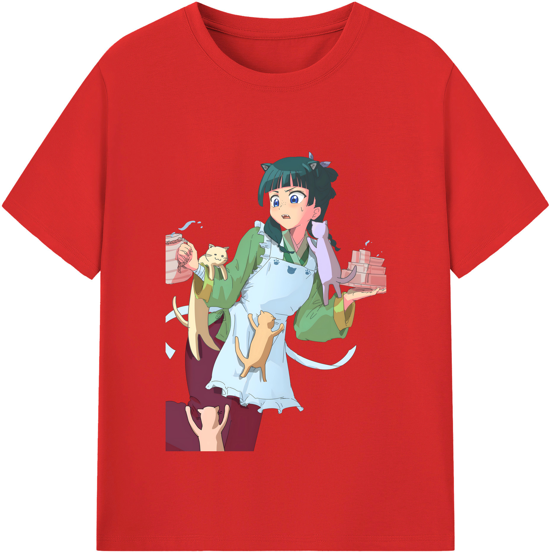 （画像用） 薬屋のひとりごと The Apothecary Diaries レディースカジュアルプリントTシャツ（綿100％）