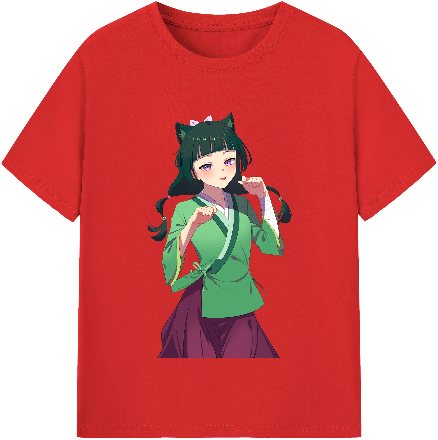 （画像用） 薬屋のひとりごと The Apothecary Diaries レディースカジュアルプリントTシャツ（綿100％）