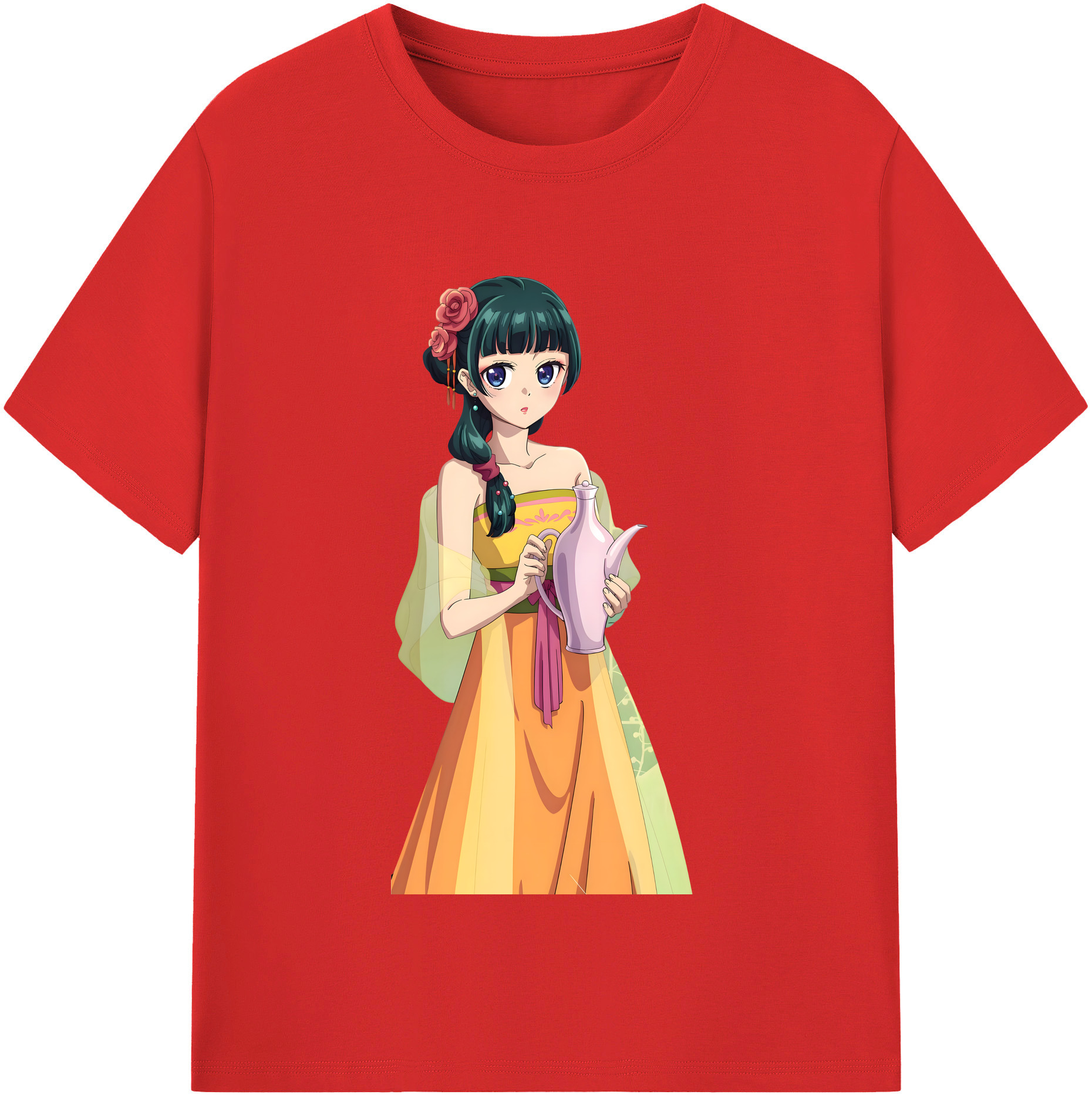 （画像用） 薬屋のひとりごと The Apothecary Diaries レディースカジュアルプリントTシャツ（綿100％）