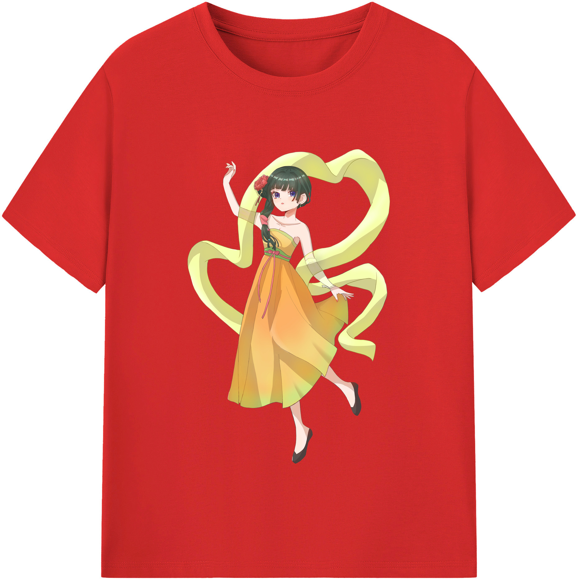 （画像用） 薬屋のひとりごと The Apothecary Diaries レディースカジュアルプリントTシャツ（綿100％）