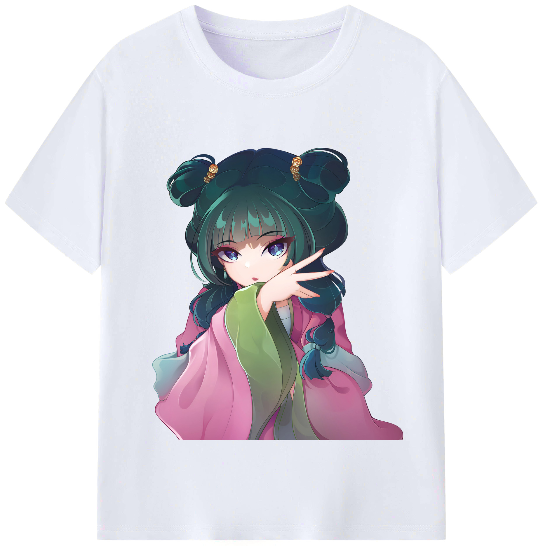 （画像用） 薬屋のひとりごと The Apothecary Diaries レディースカジュアルプリントTシャツ（綿100％）