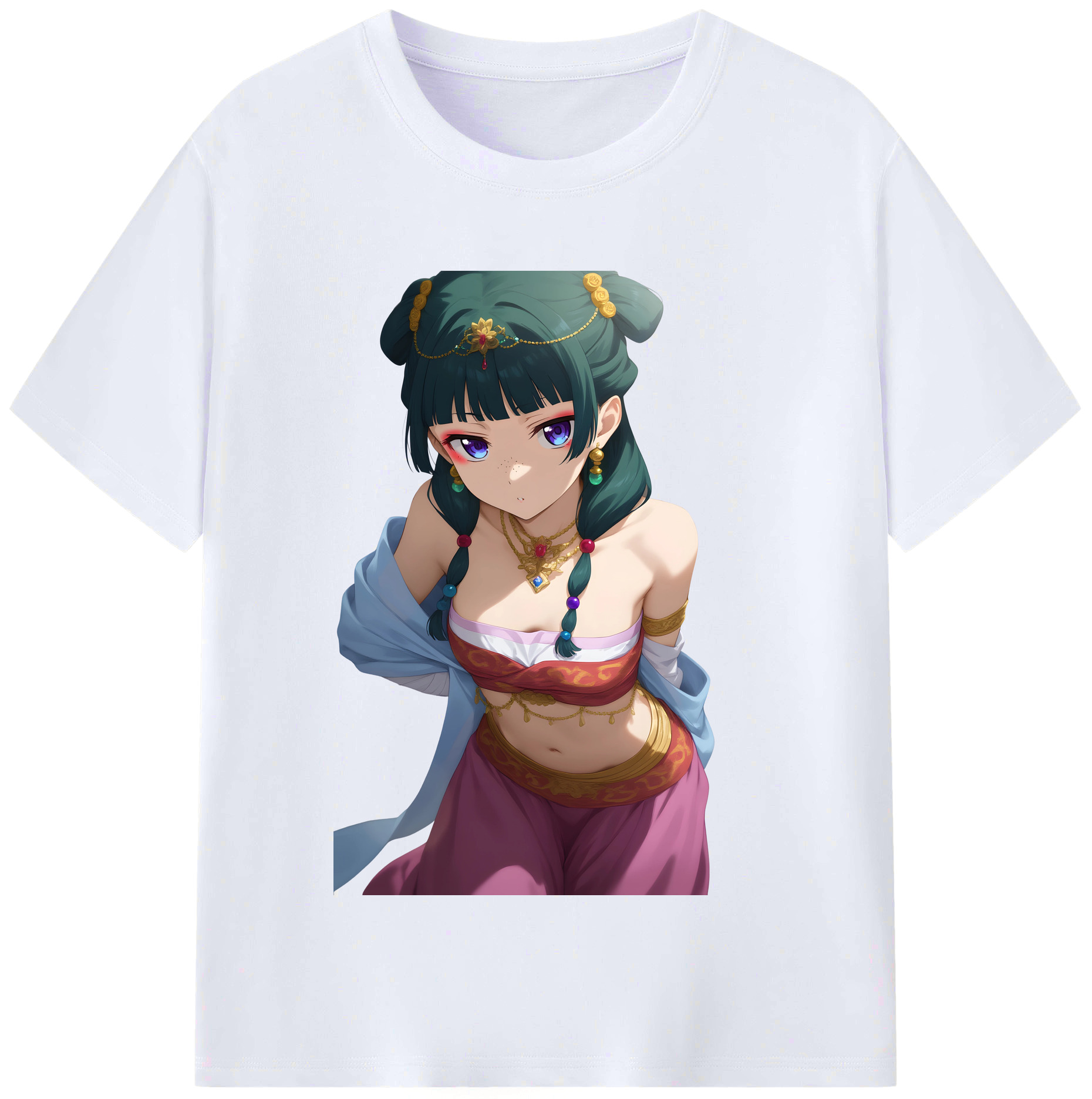 （画像用） 薬屋のひとりごと The Apothecary Diaries レディースカジュアルプリントTシャツ（綿100％）