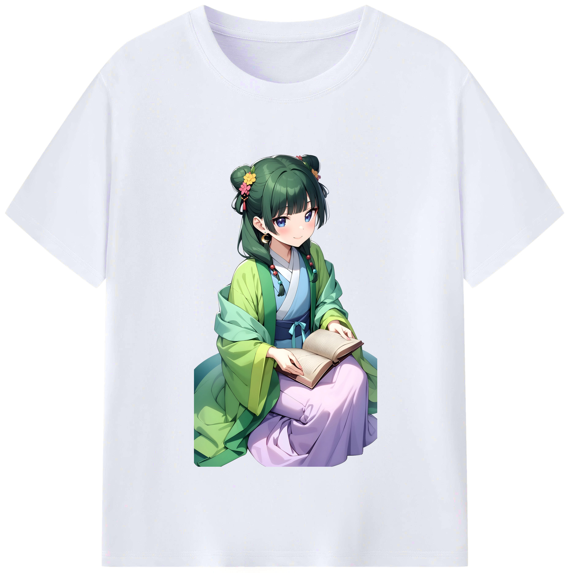 （画像用） 薬屋のひとりごと The Apothecary Diaries レディースカジュアルプリントTシャツ（綿100％）