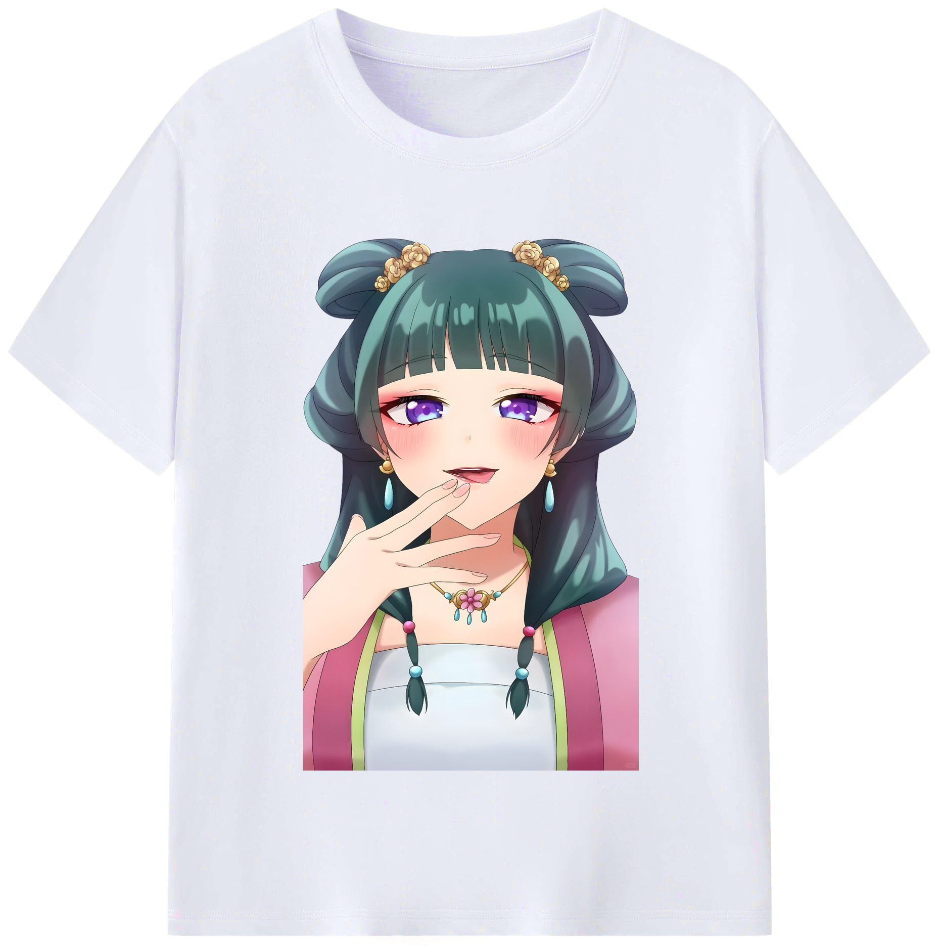 （画像用） 薬屋のひとりごと The Apothecary Diaries レディースカジュアルプリントTシャツ（綿100％）