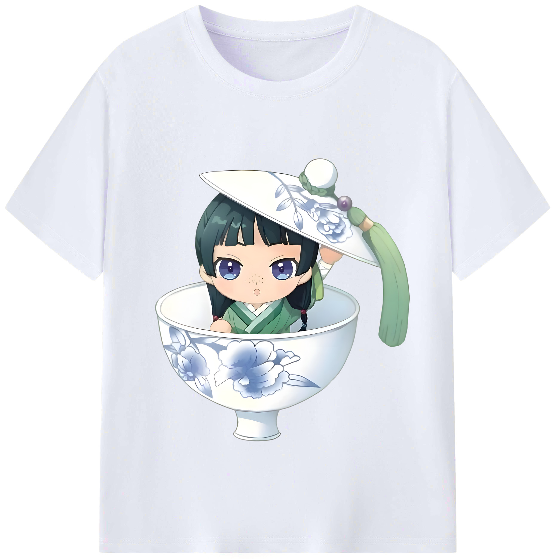 （画像用） 薬屋のひとりごと The Apothecary Diaries レディースカジュアルプリントTシャツ（綿100％）