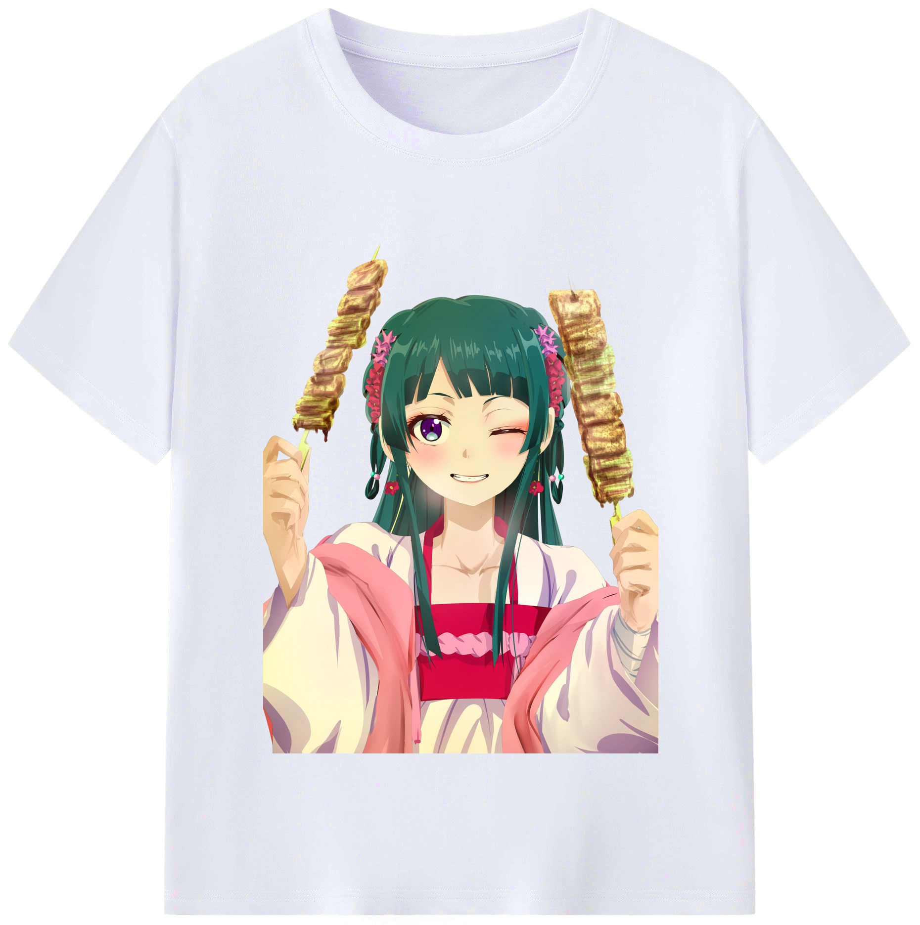 （画像用） 薬屋のひとりごと The Apothecary Diaries レディースカジュアルプリントTシャツ（綿100％）