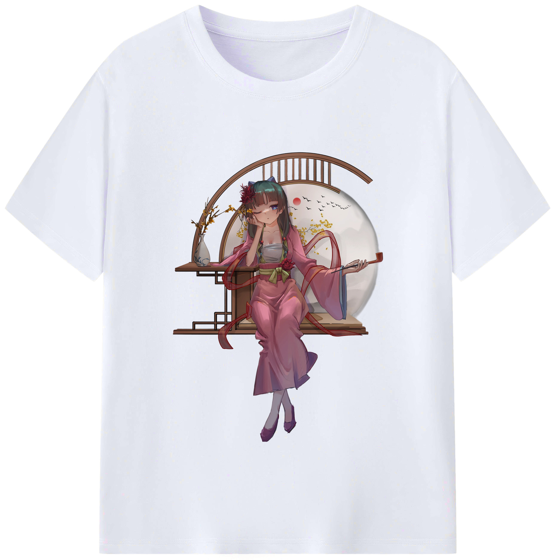 （画像用） 薬屋のひとりごと The Apothecary Diaries レディースカジュアルプリントTシャツ（綿100％）