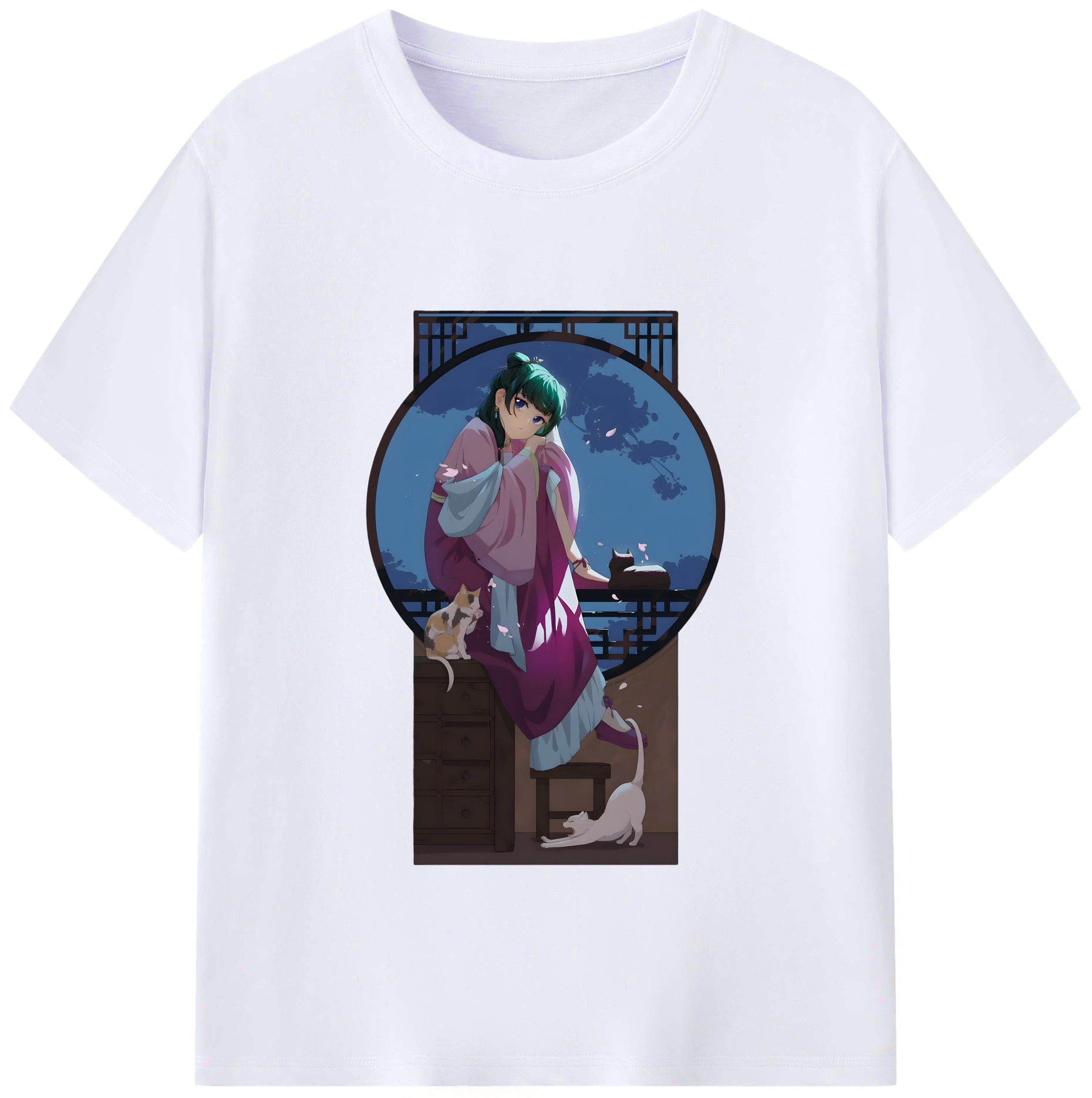 （画像用） 薬屋のひとりごと The Apothecary Diaries レディースカジュアルプリントTシャツ（綿100％）