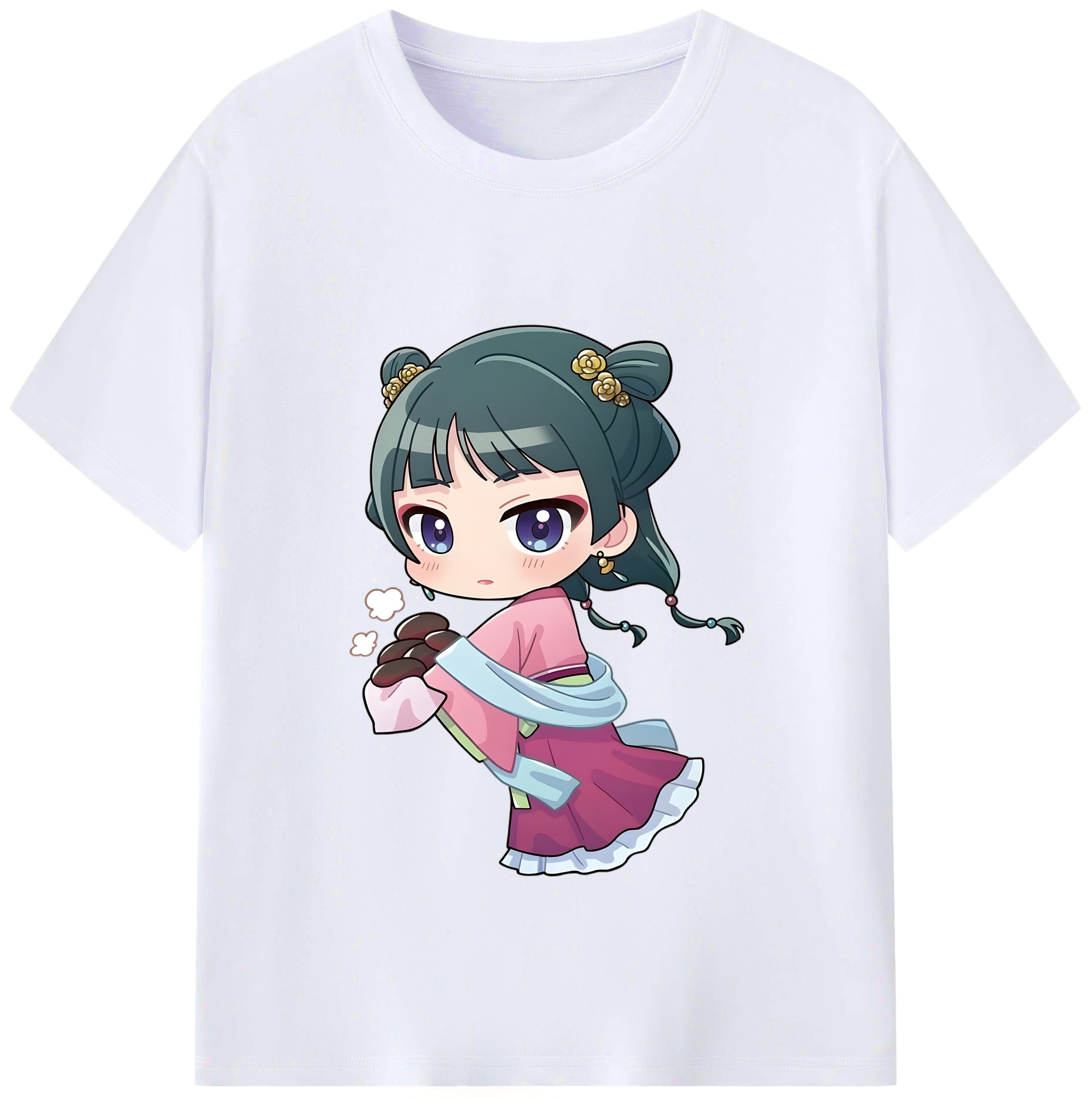 （画像用） 薬屋のひとりごと The Apothecary Diaries レディースカジュアルプリントTシャツ（綿100％）