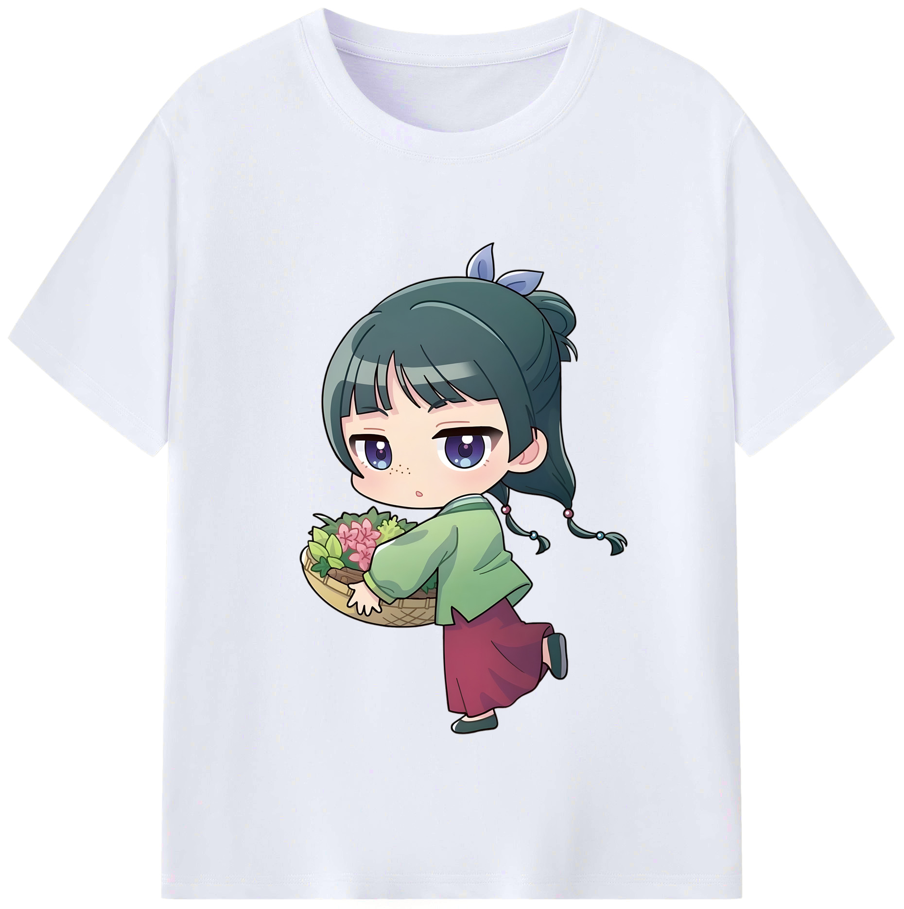 （画像用） 薬屋のひとりごと The Apothecary Diaries レディースカジュアルプリントTシャツ（綿100％）