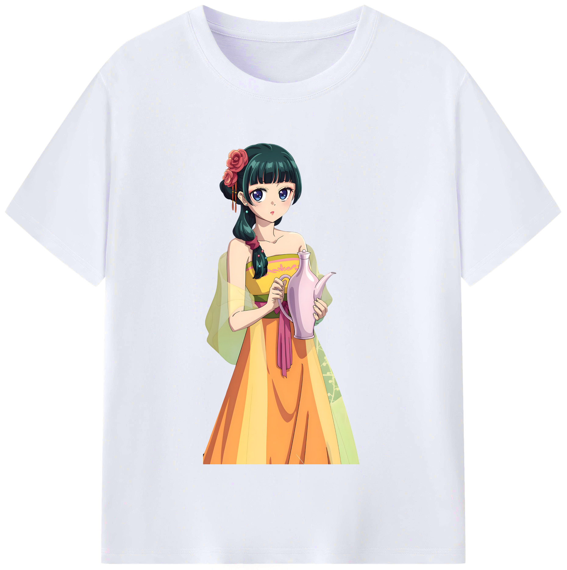 （画像用） 薬屋のひとりごと The Apothecary Diaries レディースカジュアルプリントTシャツ（綿100％）