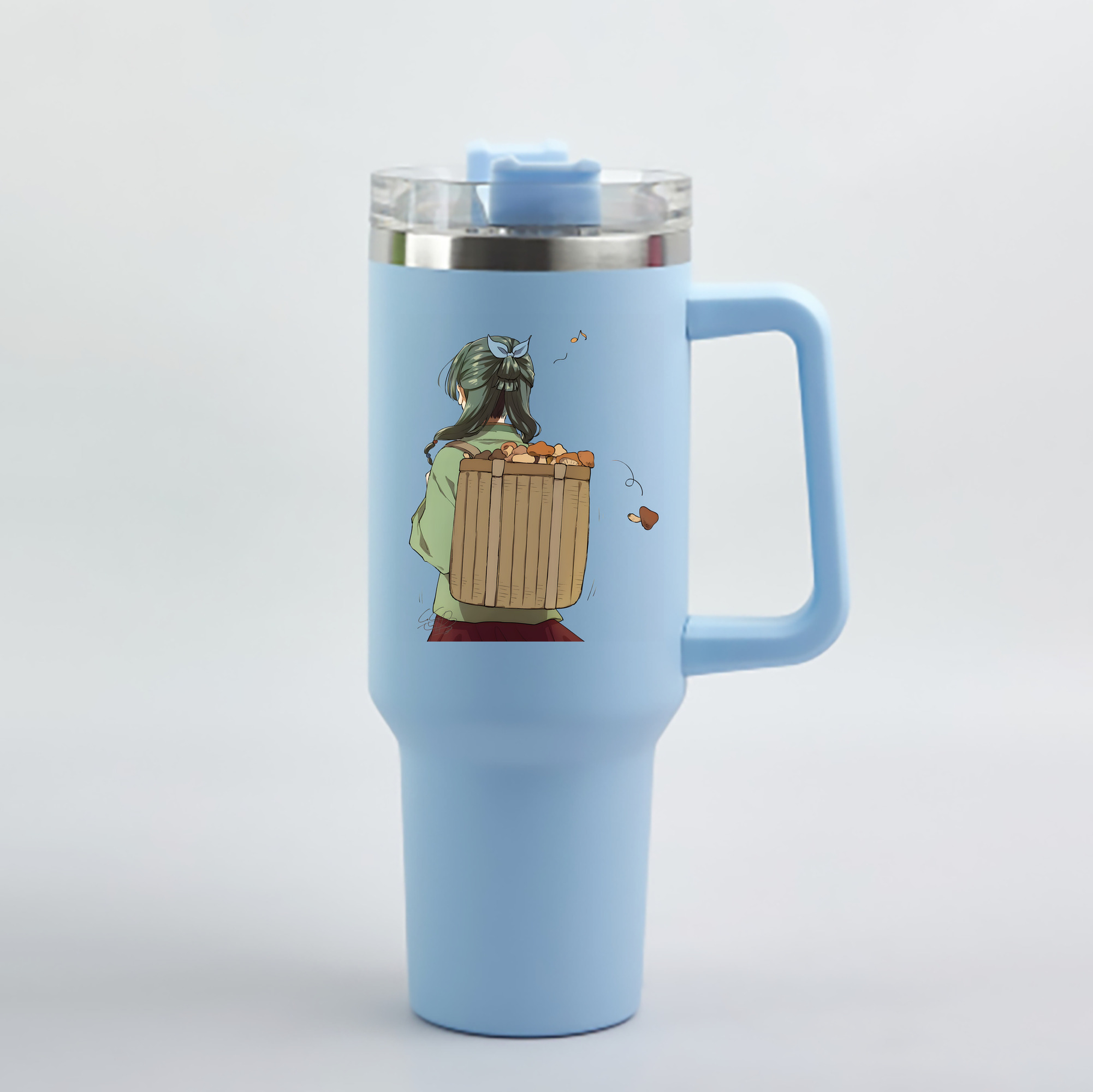 （画像用） 薬屋のひとりごと The Apothecary Diaries 1200mL車用タンブラー - クリスタルステッカー（プラスチックストロー付き）