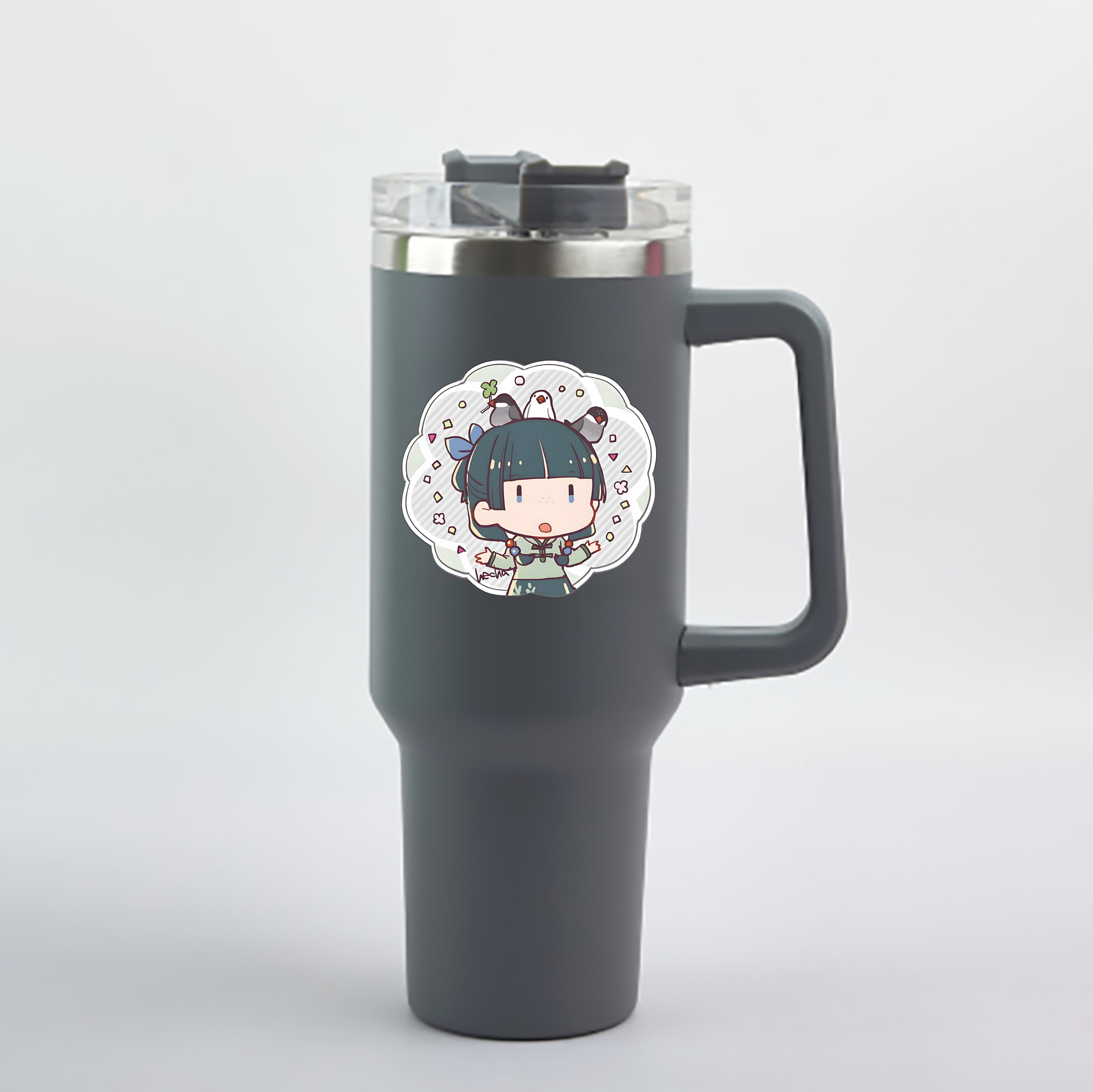 （画像用） 薬屋のひとりごと The Apothecary Diaries 1200mL車用タンブラー - クリスタルステッカー（プラスチックストロー付き）